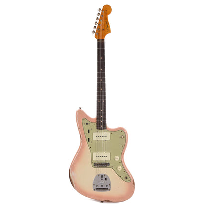 Fender Custom Shop 1962 Jazzmaster "Chicago Special" Relic Super Aged Olympic White w/Shell Pink Burst Electric Guitars / Solid Body