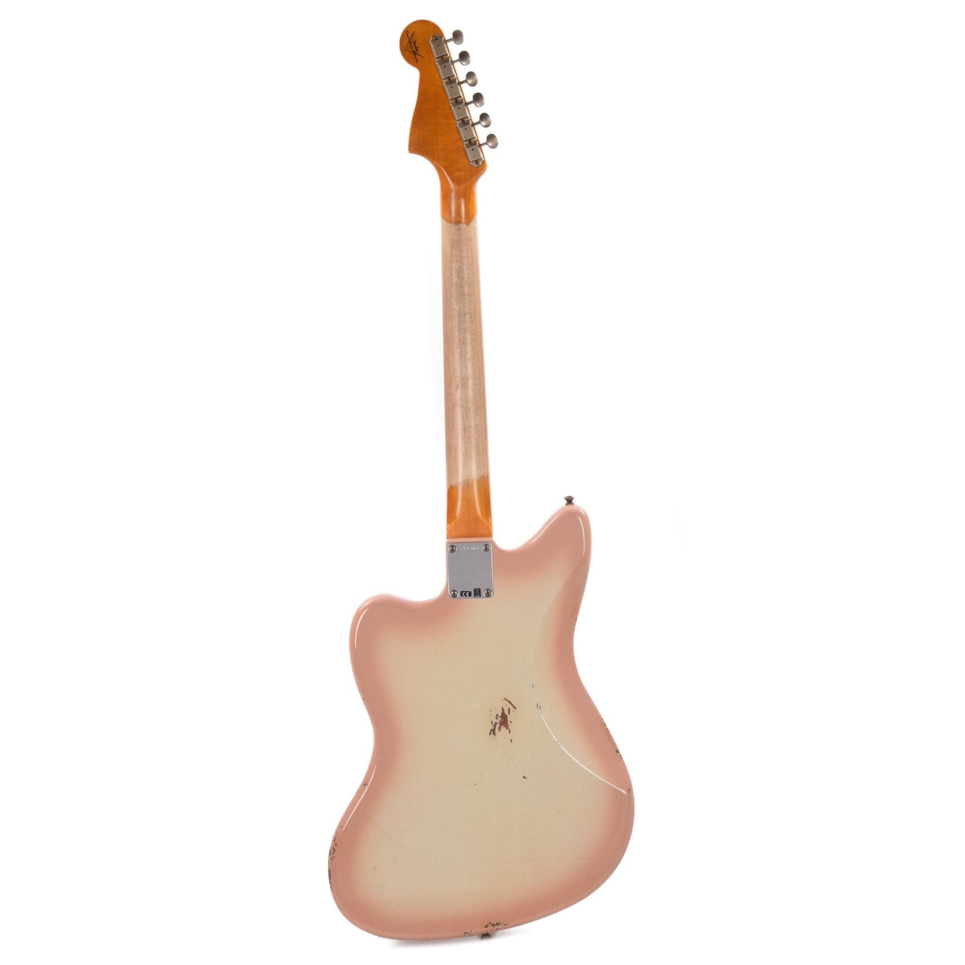 Fender Custom Shop 1962 Jazzmaster "Chicago Special" Relic Super Aged Olympic White w/Shell Pink Burst Electric Guitars / Solid Body