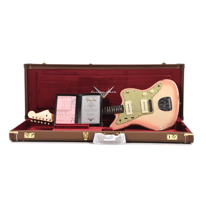 Fender Custom Shop 1962 Jazzmaster "Chicago Special" Relic Super Aged Olympic White w/Shell Pink Burst Electric Guitars / Solid Body