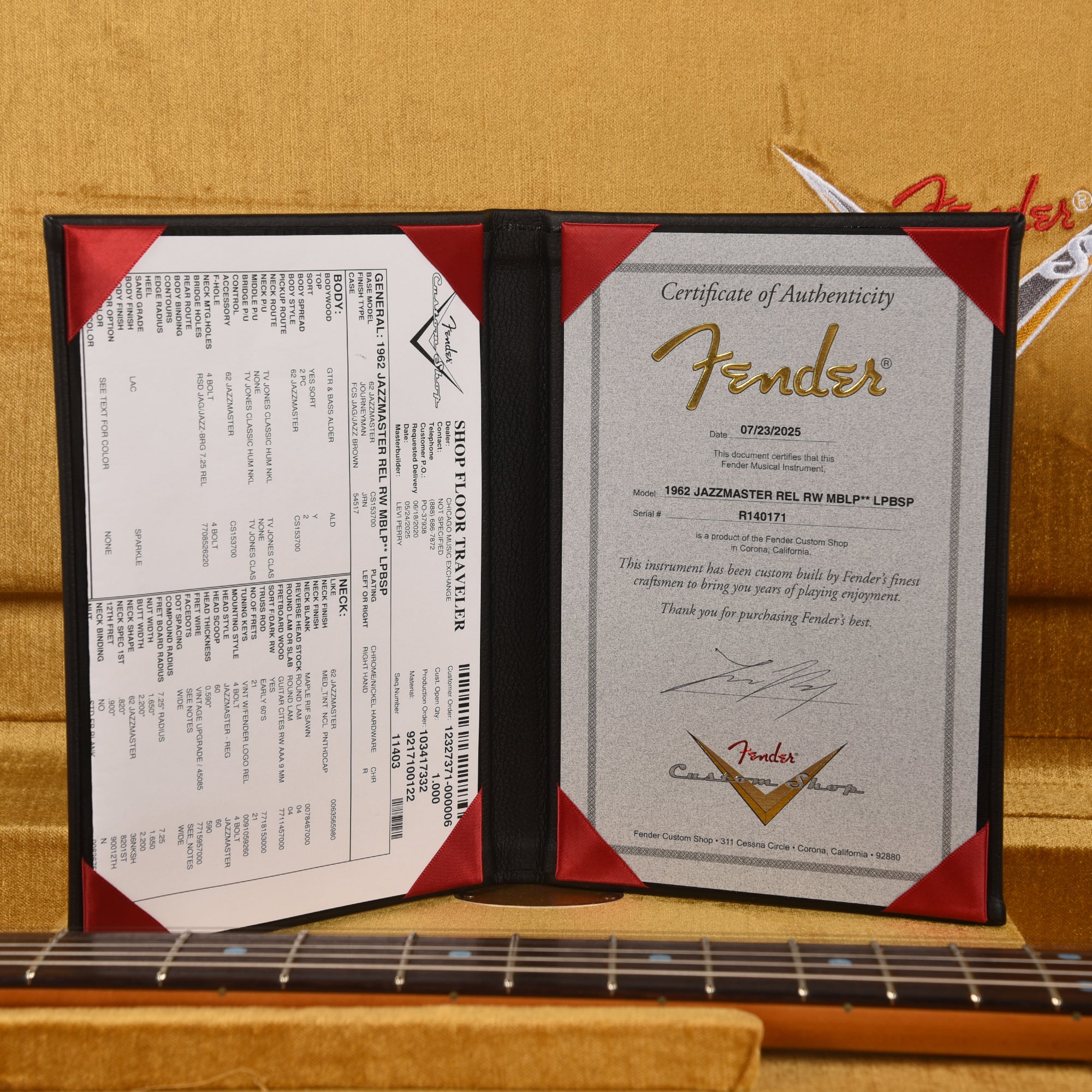 Fender Custom Shop 1962 Jazzmaster Journeyman Relic Nicotine Lake Placid Blue Sparkle Master Built by Levi Perry Electric Guitars / Solid Body