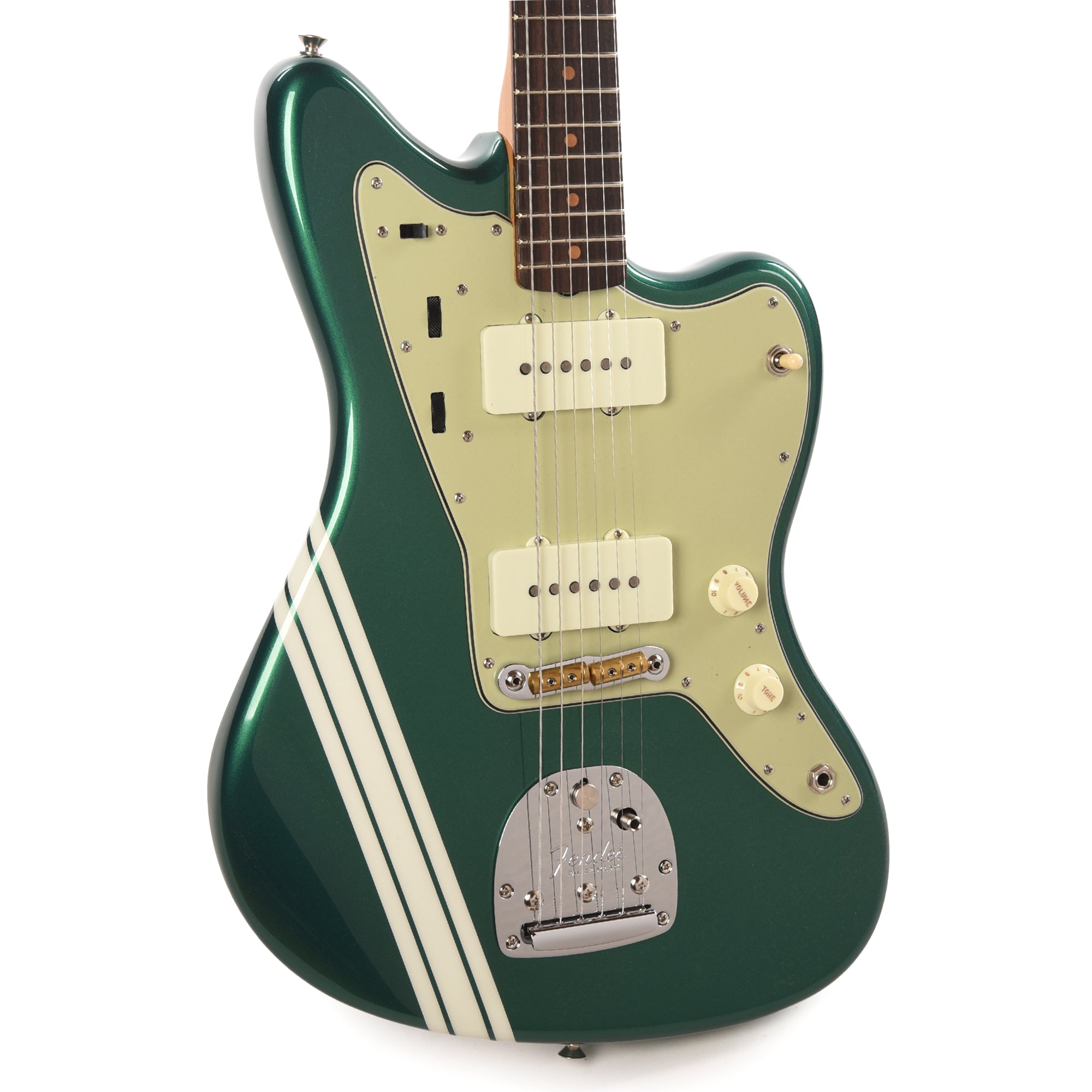Fender Custom Shop 1962 Jazzmaster NOS British Racing Green w/Olympic White Competition Stripes Electric Guitars / Solid Body