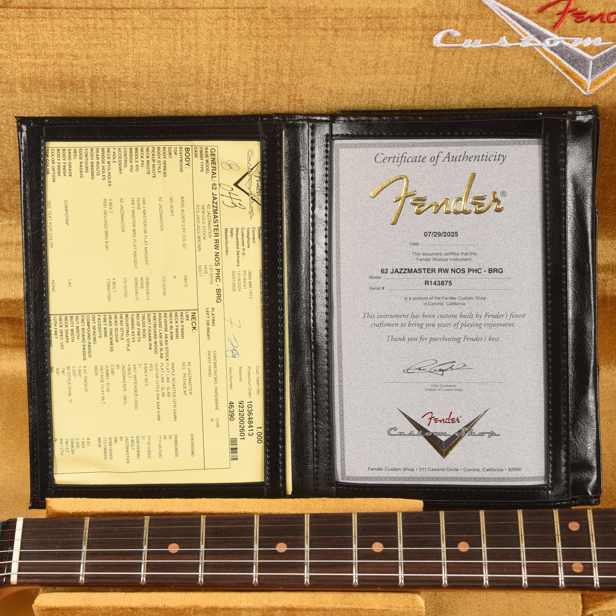 Fender Custom Shop 1962 Jazzmaster NOS British Racing Green w/Olympic White Competition Stripes Electric Guitars / Solid Body