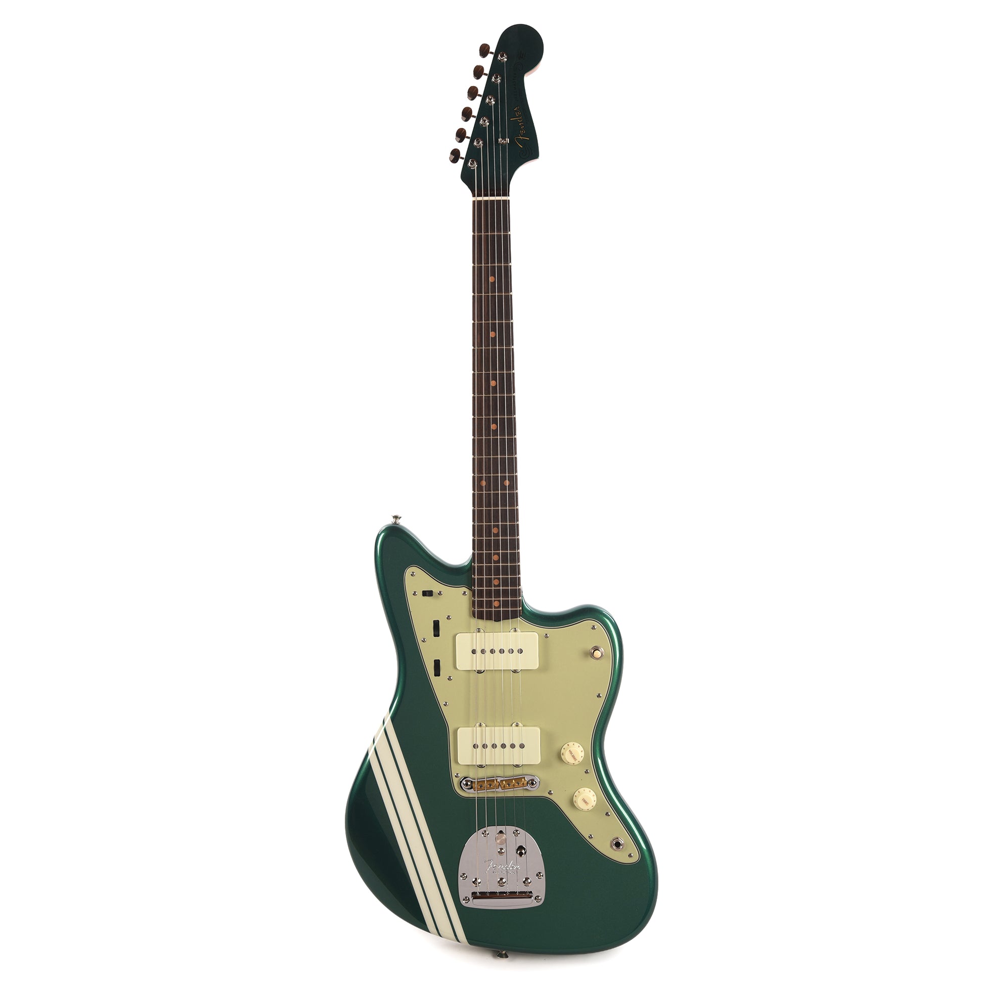 Fender Custom Shop 1962 Jazzmaster NOS British Racing Green w/Olympic White Competition Stripes Electric Guitars / Solid Body