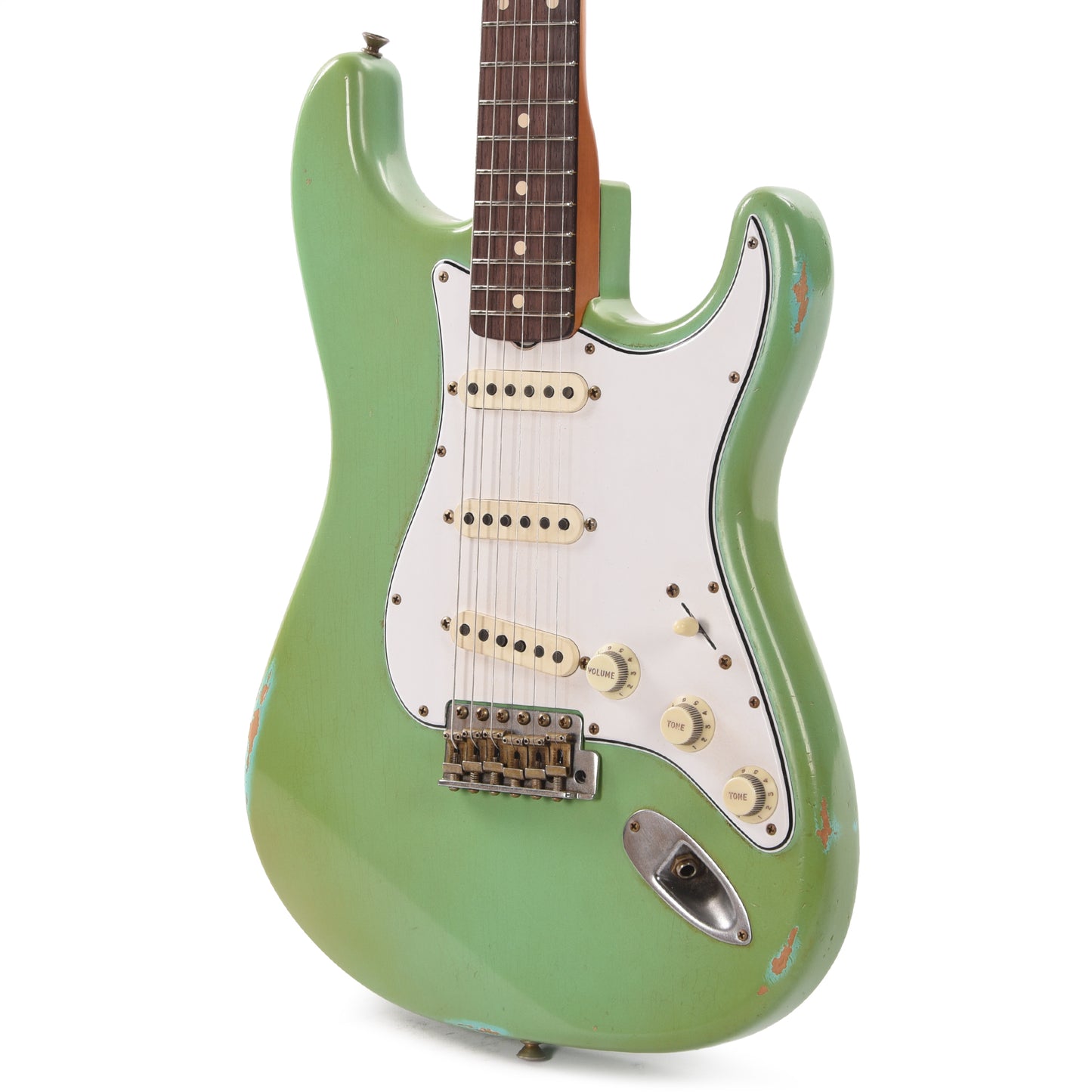 Fender Custom Shop 1962 Stratocaster Journeyman Super Faded Aged Nicotine Sea Foam Green Master Built by Vincent Van Trigt Electric Guitars / Solid Body