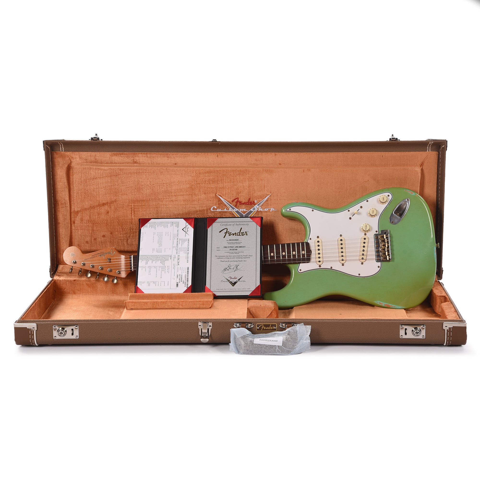 Fender Custom Shop 1962 Stratocaster Journeyman Super Faded Aged Nicotine Sea Foam Green Master Built by Vincent Van Trigt Electric Guitars / Solid Body