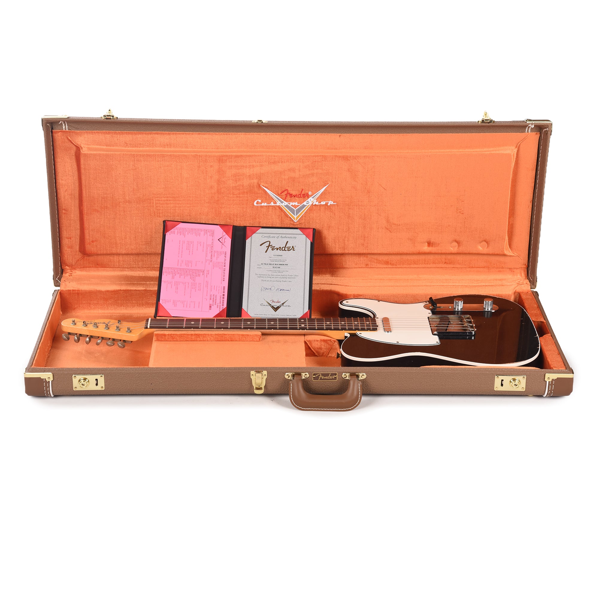 Fender Custom Shop 1963 Custom Telecaster Relic Black Master Built by David Brown w/Josefina Hand-Wound Pickups Electric Guitars / Solid Body
