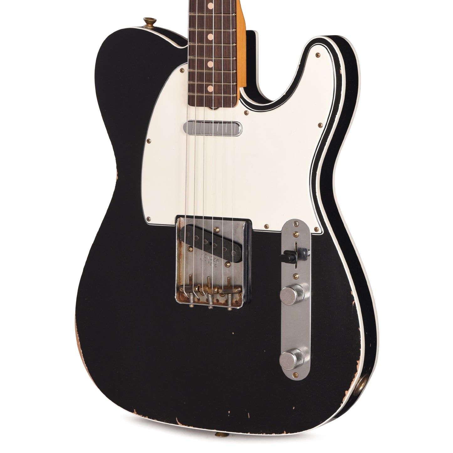 Fender Custom Shop 1963 Custom Telecaster Relic Black Master Built by David Brown w/Josefina Hand-Wound Pickups Electric Guitars / Solid Body