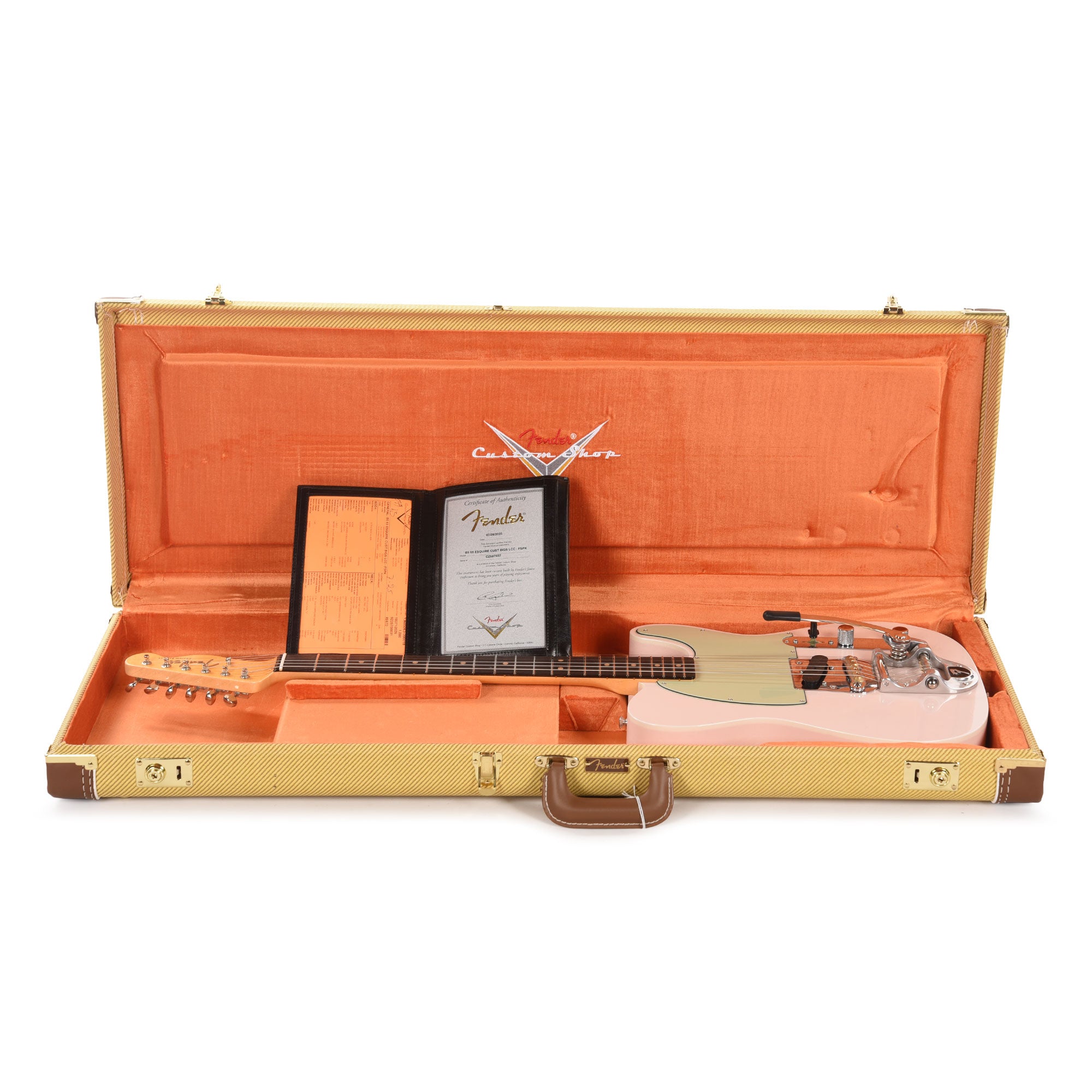 Fender Custom Shop 1963 Esquire Bigsby Deluxe Closet Classic Faded Shell Pink Electric Guitars / Solid Body