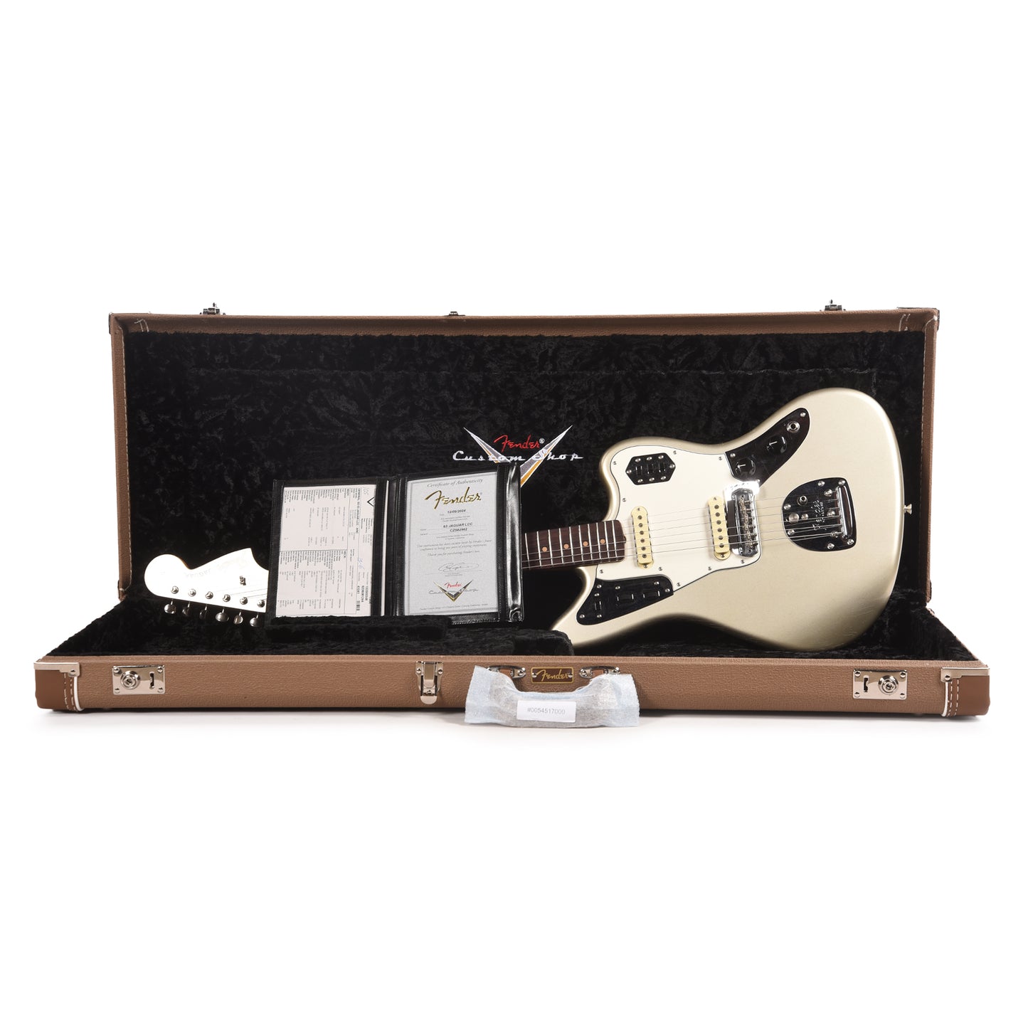 Fender Custom Shop 1963 Jaguar Deluxe Closet Classic Aged Inca Silver Electric Guitars / Solid Body