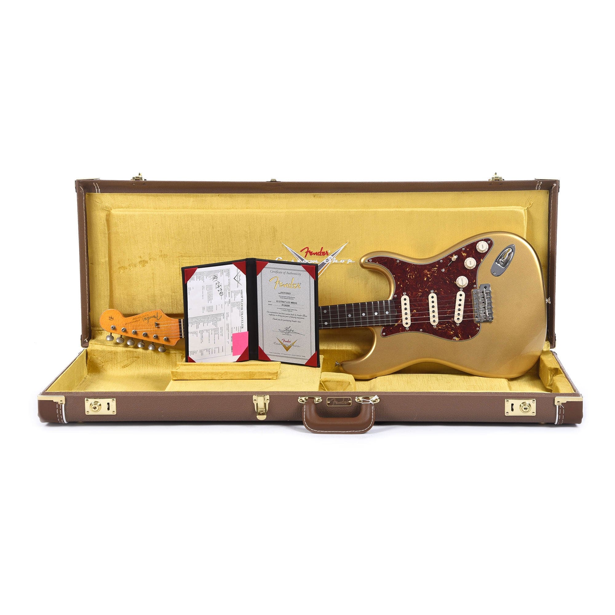 Fender Custom Shop 1963 Stratocaster Deluxe Closet Classic Aged Aztec Gold Master Built by Dennis Galuszka Electric Guitars / Solid Body