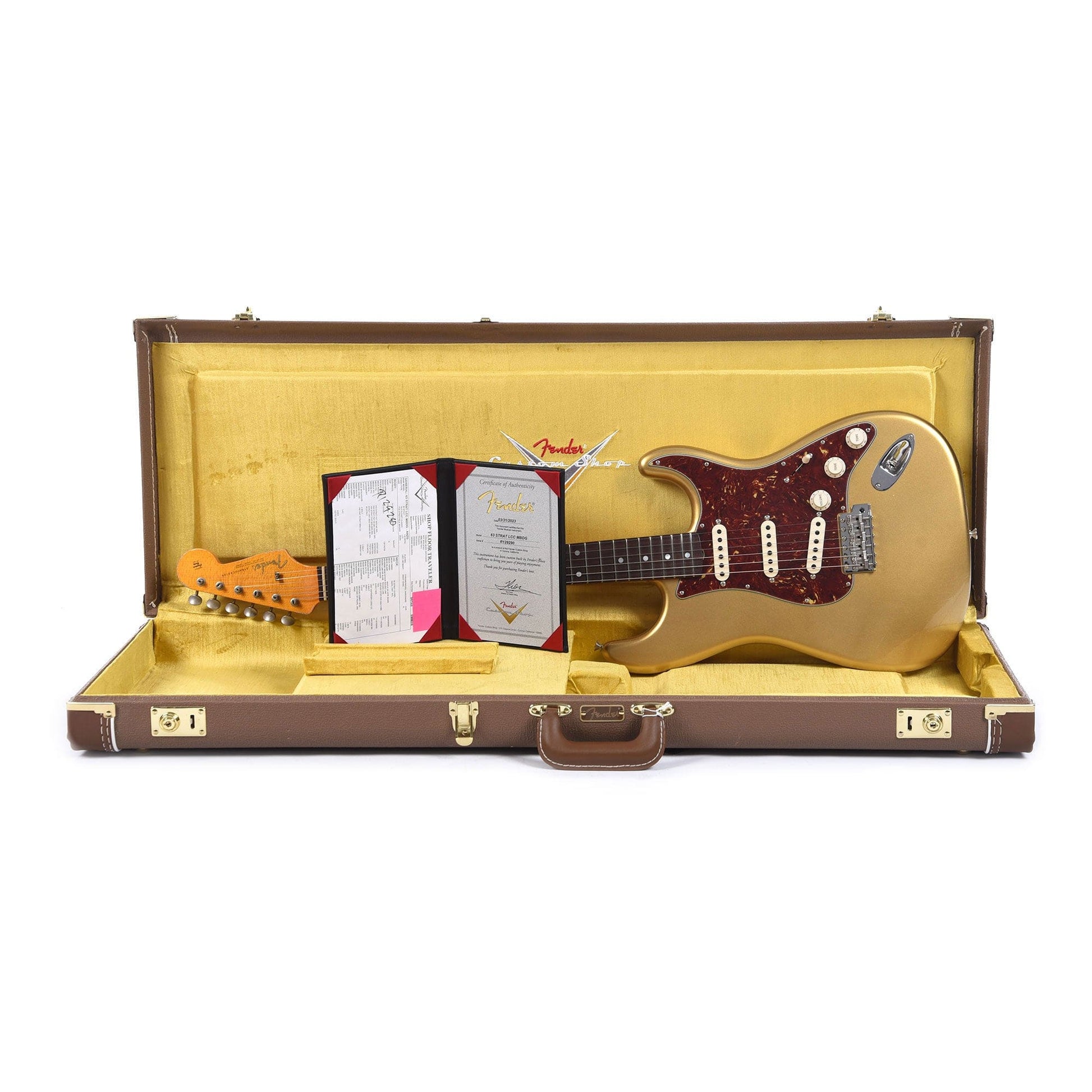 Fender Custom Shop 1963 Stratocaster Deluxe Closet Classic Aged Aztec Gold Master Built by Dennis Galuszka Electric Guitars / Solid Body