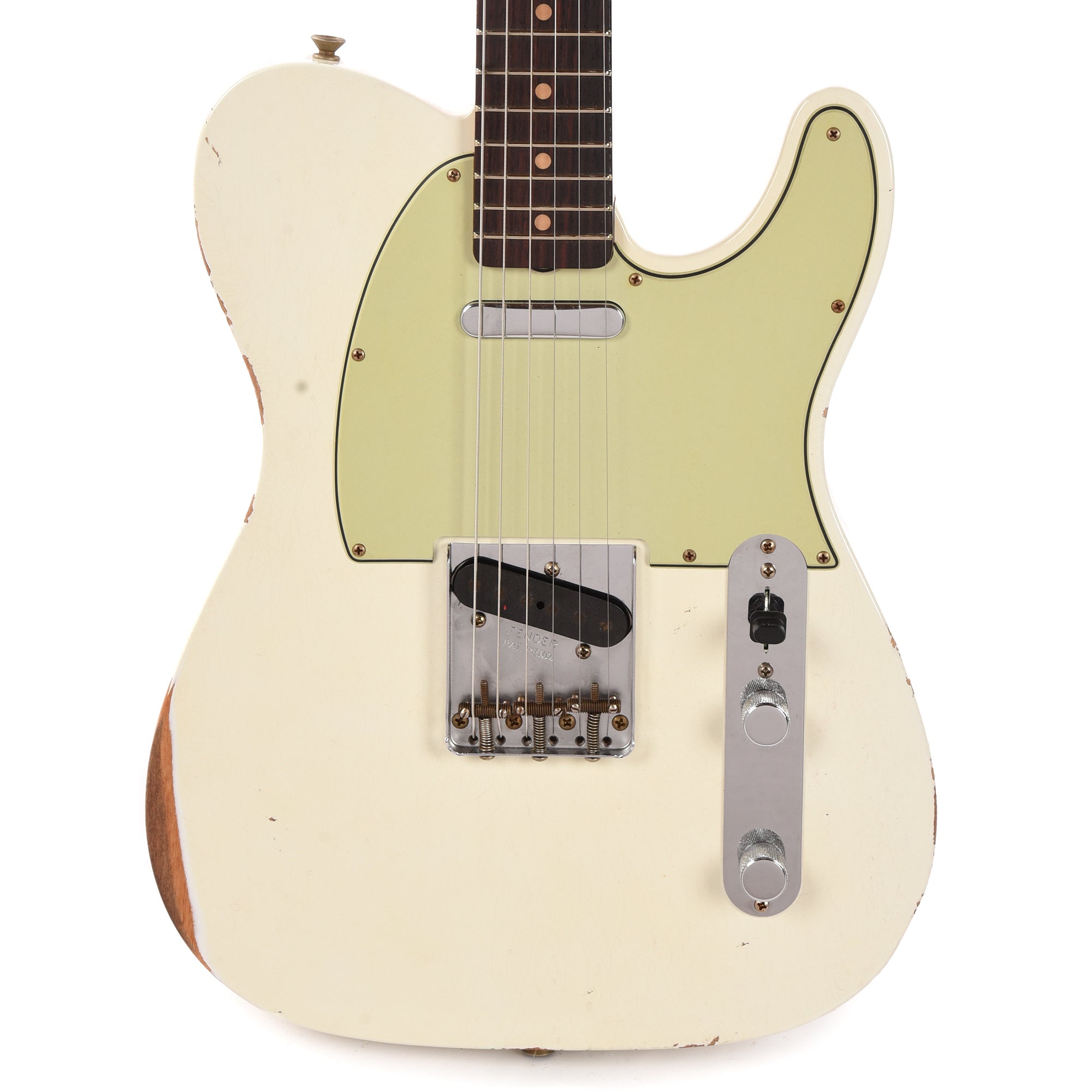 Fender Custom Shop 1963 Telecaster Relic Aged Olympic White Electric Guitars / Solid Body