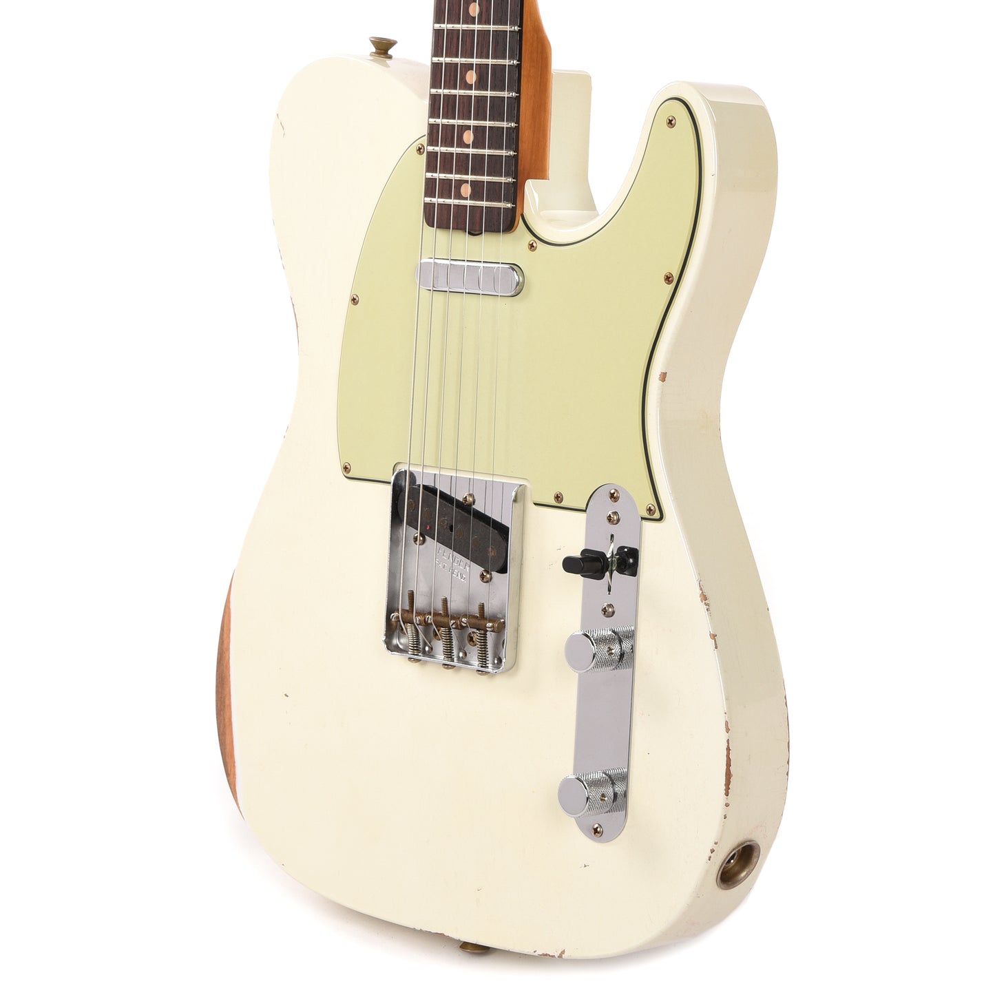 Fender Custom Shop 1963 Telecaster Relic Aged Olympic White Electric Guitars / Solid Body