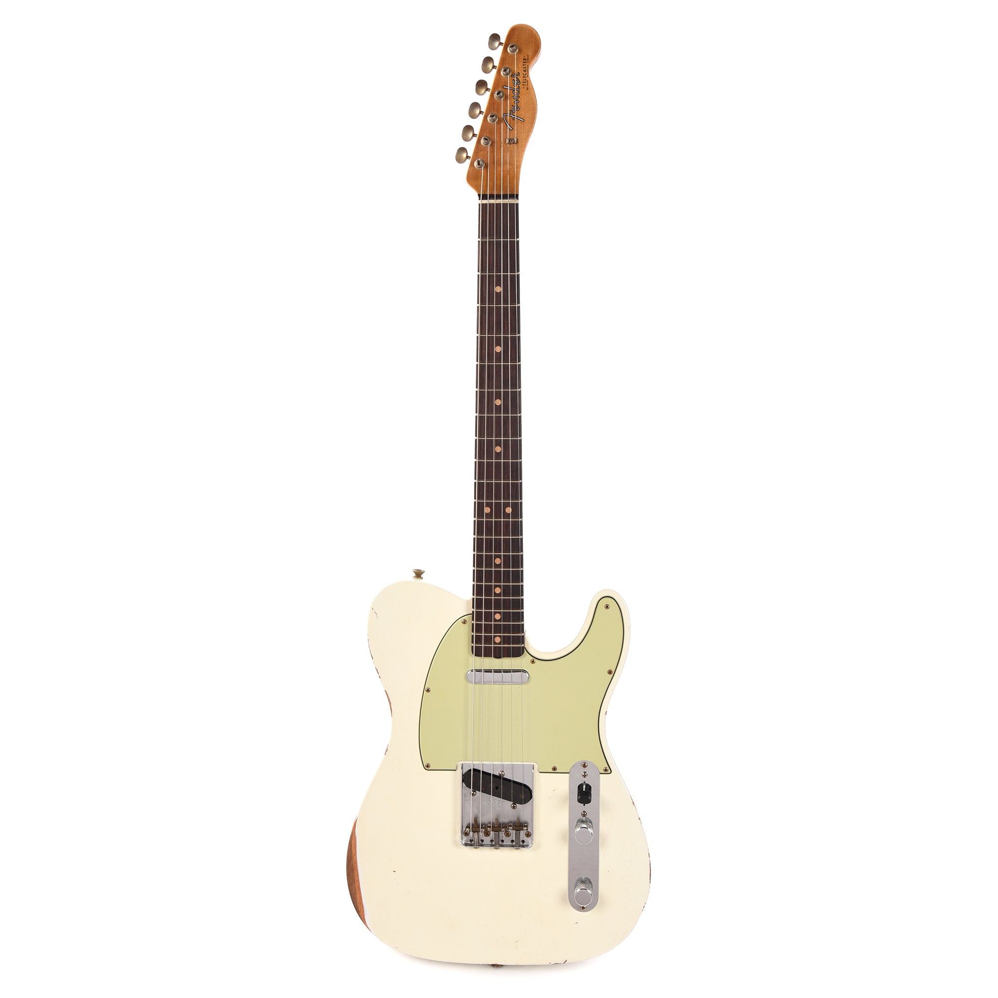 Fender Custom Shop 1963 Telecaster Relic Aged Olympic White Electric Guitars / Solid Body