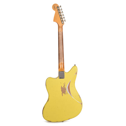 Fender Custom Shop 1965 Jaguar Heavy Relic Faded Graffiti Yellow Electric Guitars / Solid Body