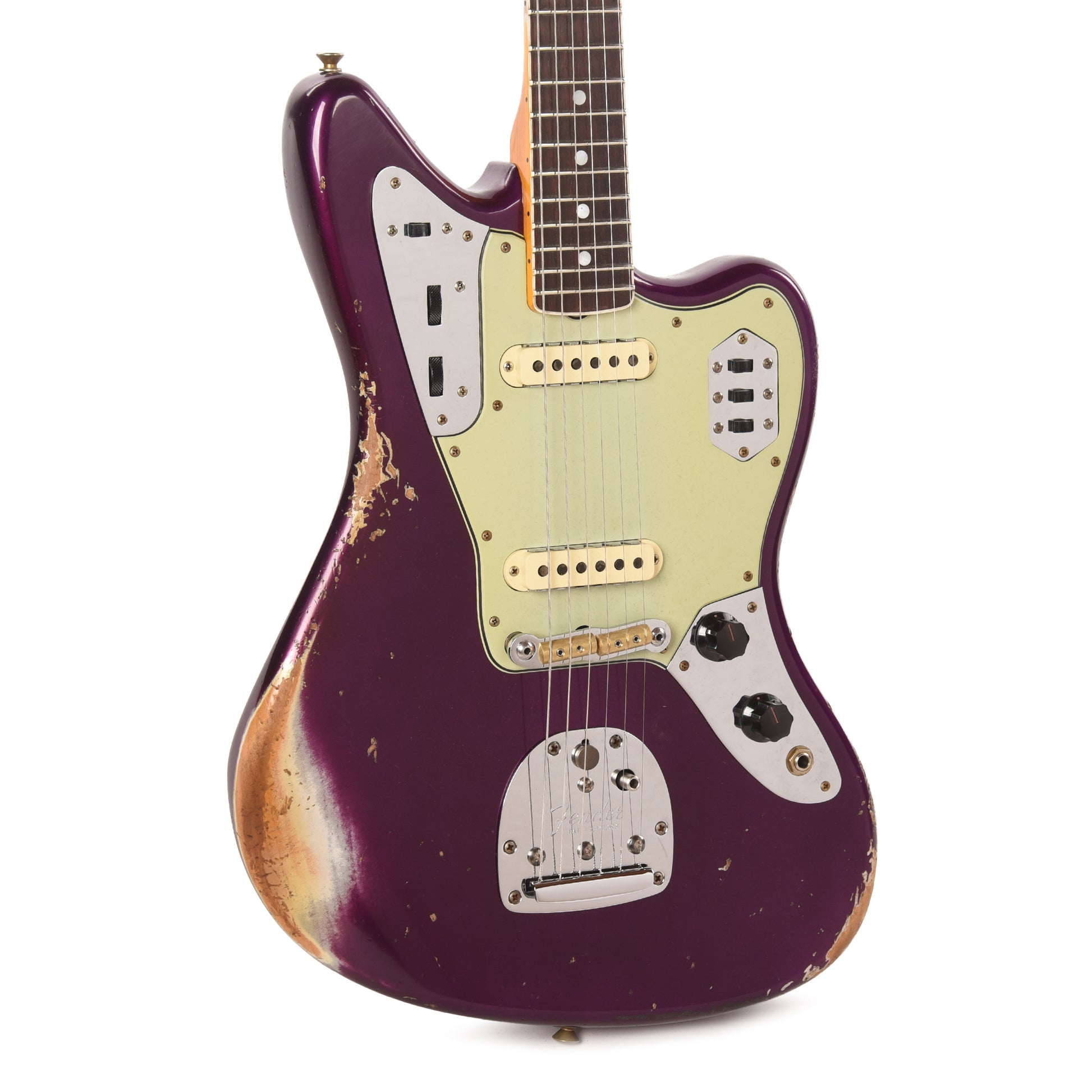 Fender Custom Shop 1965 Jaguar Heavy Relic Faded Purple Metallic Electric Guitars / Solid Body