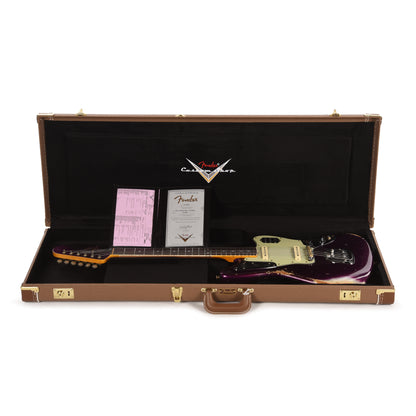 Fender Custom Shop 1965 Jaguar Heavy Relic Faded Purple Metallic Electric Guitars / Solid Body