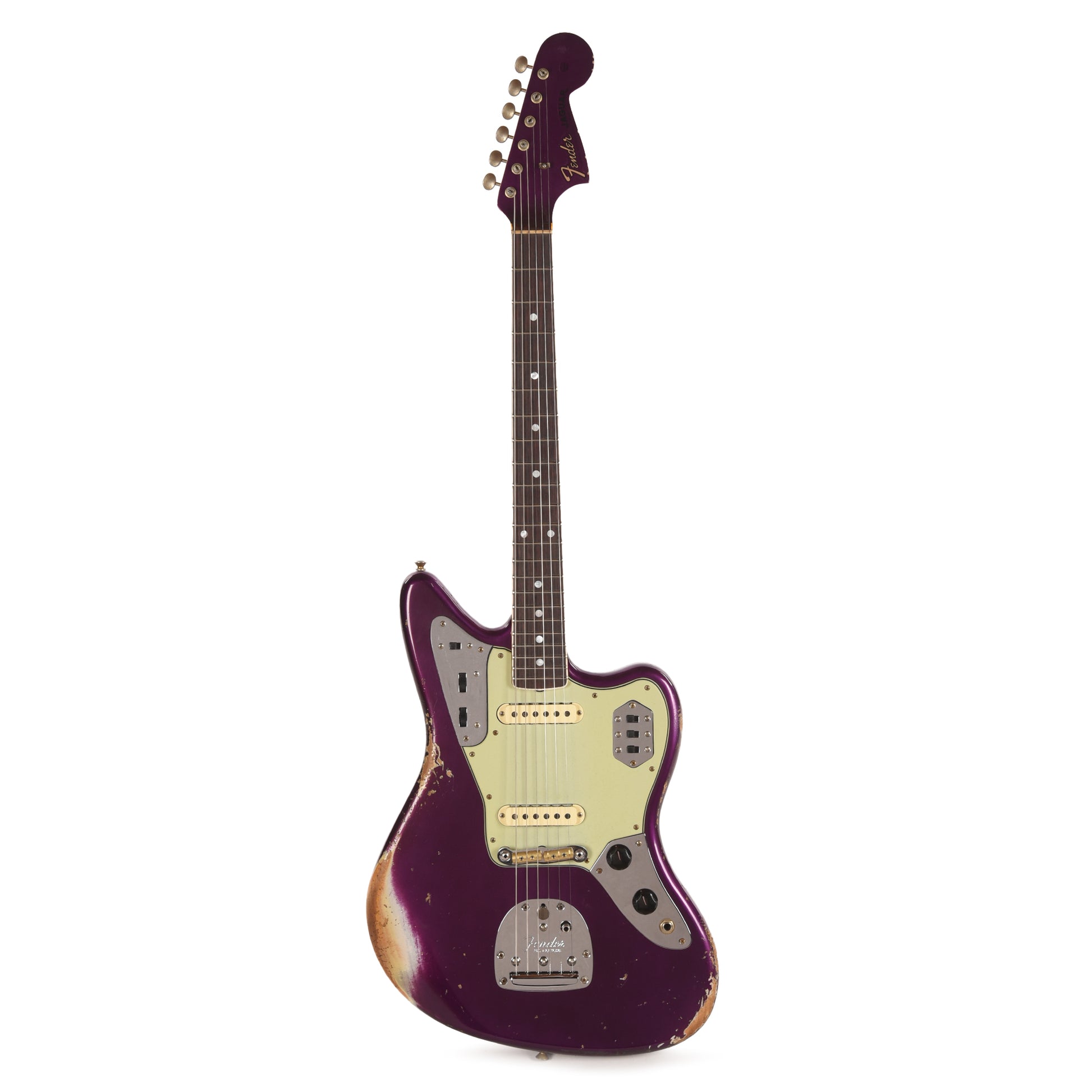 Fender Custom Shop 1965 Jaguar Heavy Relic Faded Purple Metallic Electric Guitars / Solid Body