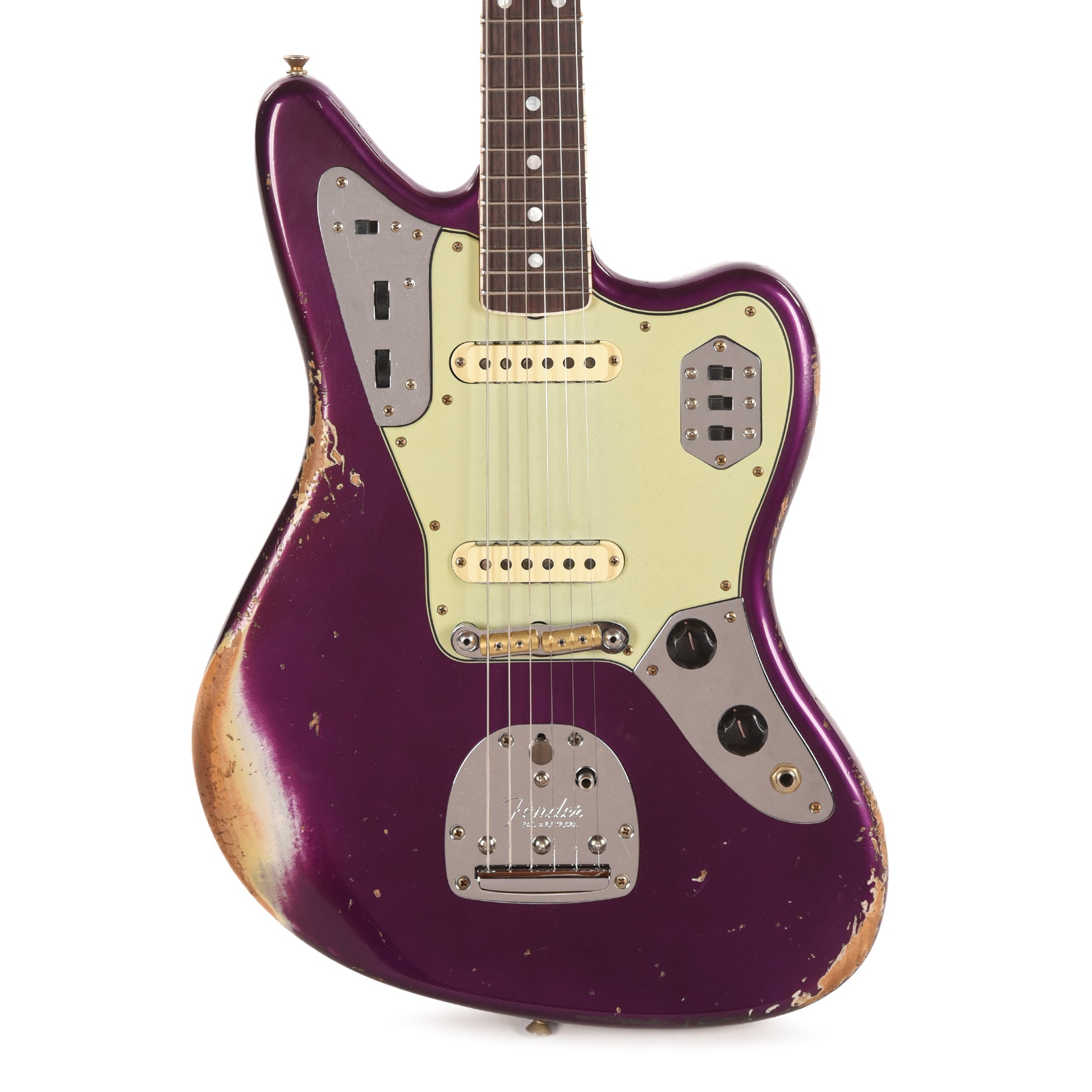 Fender Custom Shop 1965 Jaguar Heavy Relic Faded Purple Metallic Electric Guitars / Solid Body