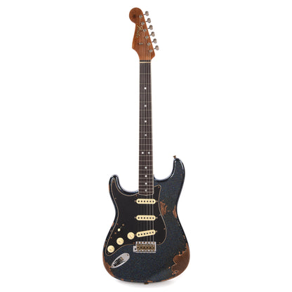 Fender Custom Shop 1965 Stratocaster "Chicago Special" LEFTY Heavy Relic Aged Black Holo Flake w/Roasted Bound Neck Electric Guitars / Solid Body