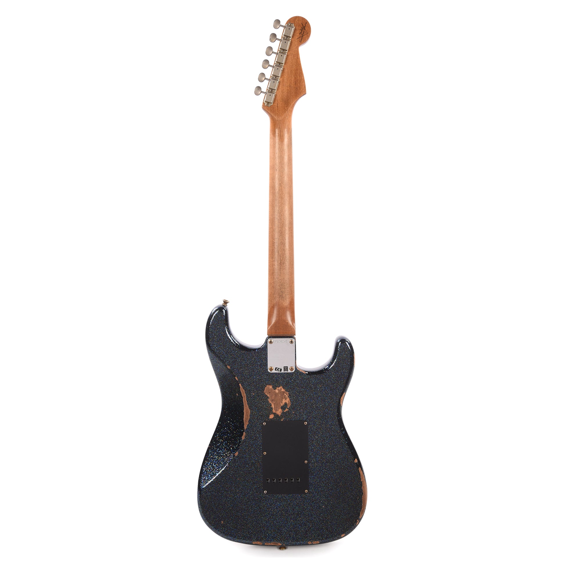 Fender Custom Shop 1965 Stratocaster "Chicago Special" LEFTY Heavy Relic Aged Black Holo Flake w/Roasted Bound Neck Electric Guitars / Solid Body