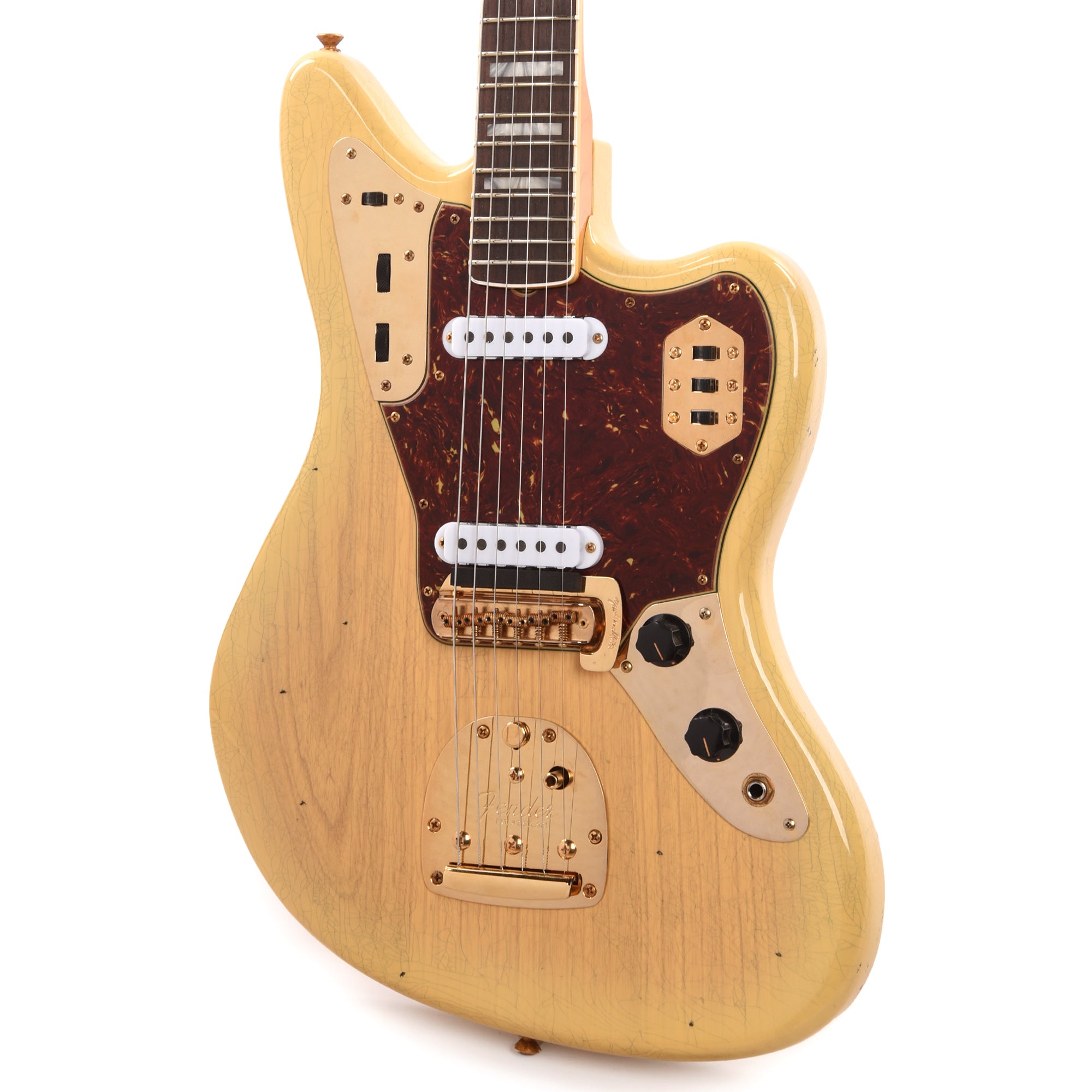 Fender Custom Shop 1966 Jaguar Ash Journeyman Relic Aged Natural Blonde w/Gold Hardware Electric Guitars / Solid Body