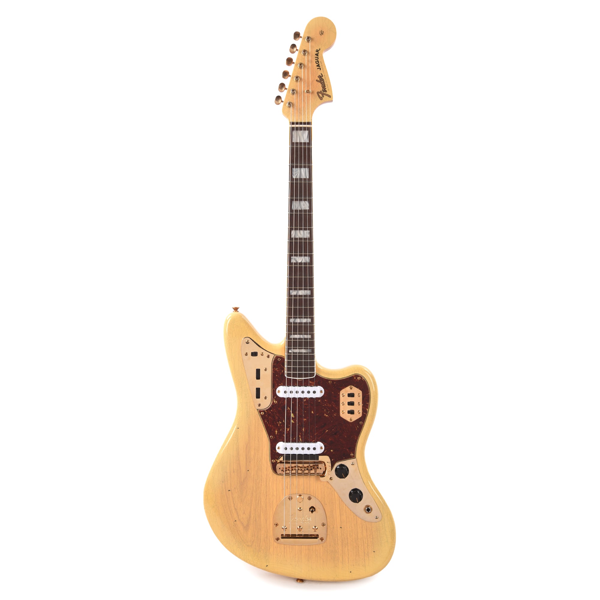 Fender Custom Shop 1966 Jaguar Ash Journeyman Relic Aged Natural Blonde w/Gold Hardware Electric Guitars / Solid Body
