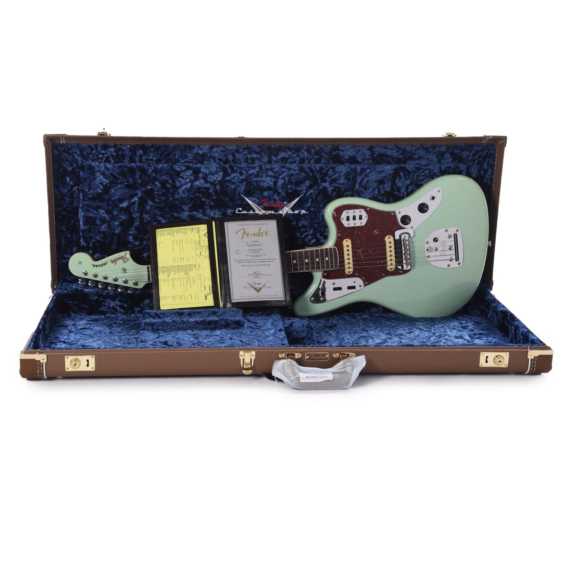 Fender Custom Shop 1966 Jaguar Deluxe Closet Classic Aged Surf Green Electric Guitars / Solid Body