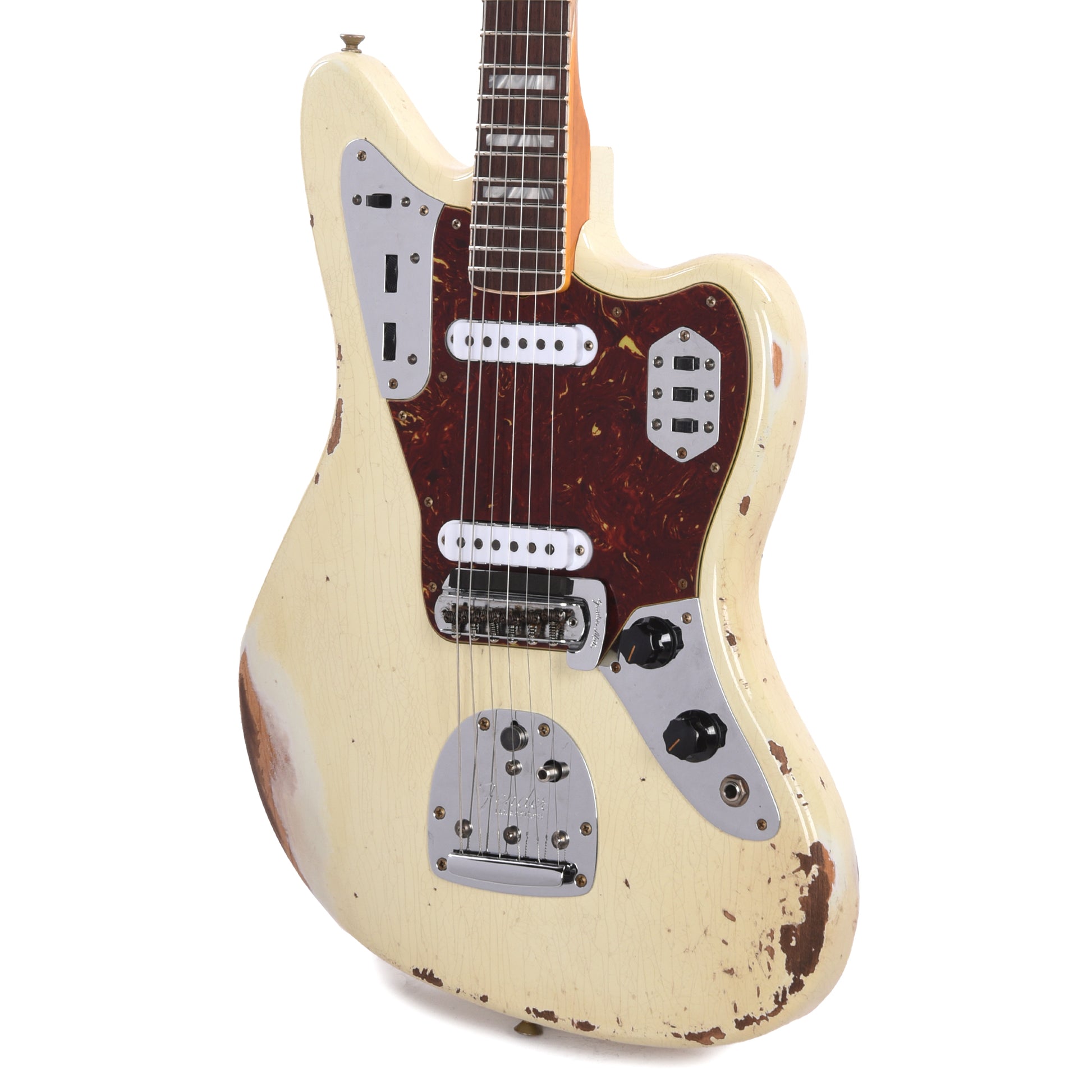 Fender Custom Shop 1966 Jaguar Heavy Relic Super Aged India Ivory Electric Guitars / Solid Body