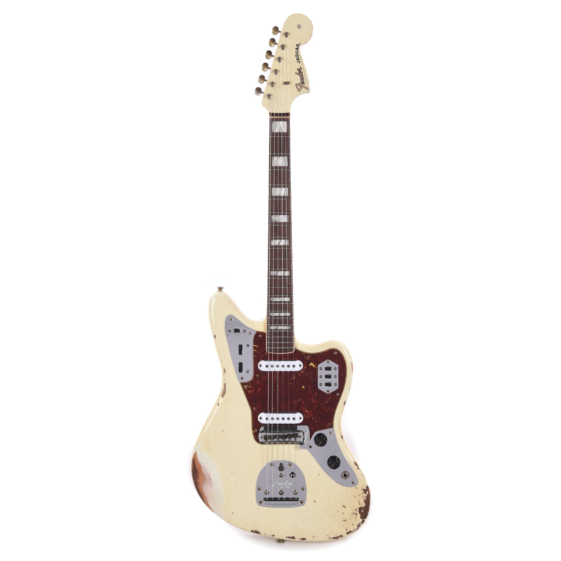 Fender Custom Shop 1966 Jaguar Heavy Relic Super Aged India Ivory Electric Guitars / Solid Body