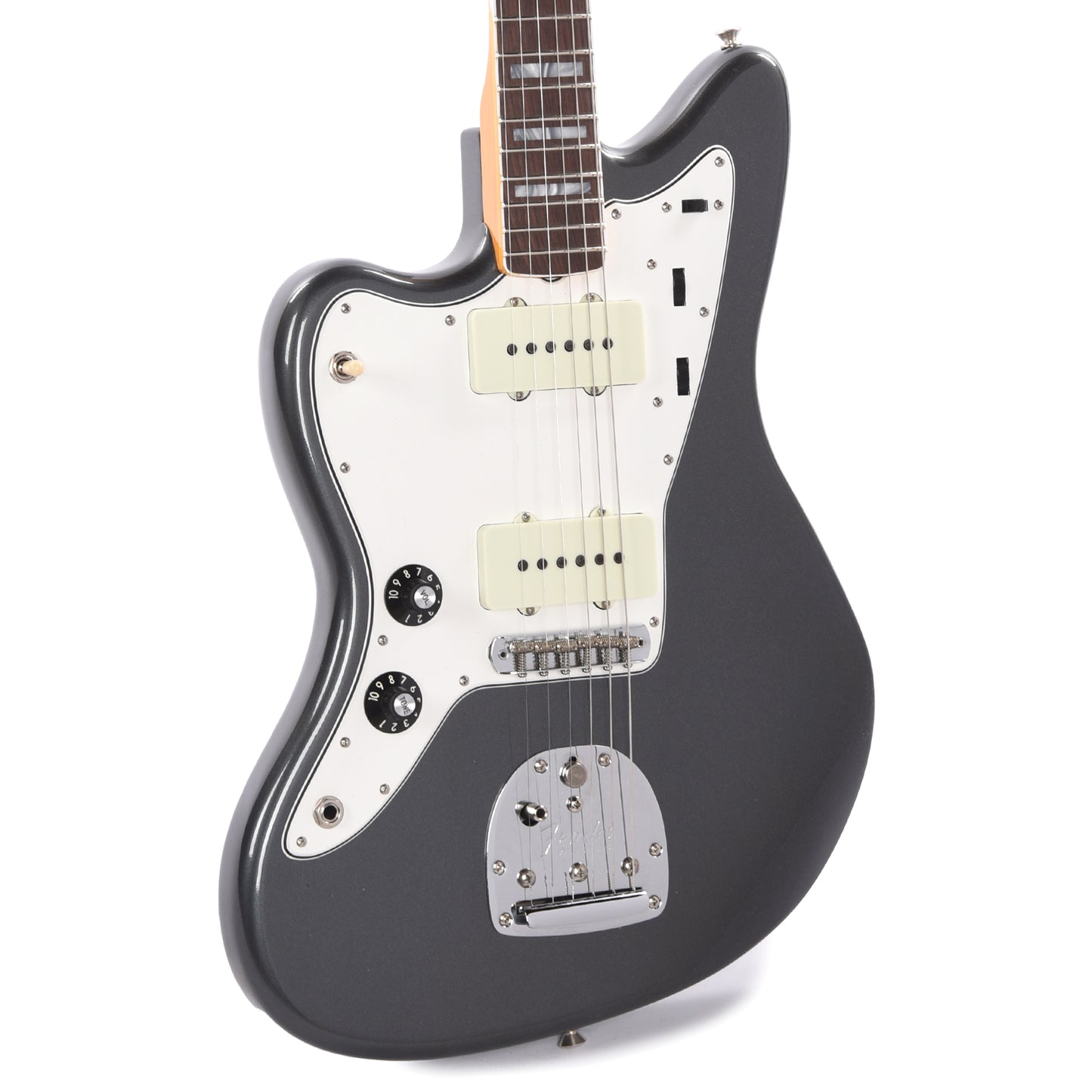 Fender Custom Shop 1966 Jazzmaster "Chicago Special" Deluxe Closet Classic Aged Charcoal Frost Metallic w/Matching Headcap LEFTY Electric Guitars / Solid Body