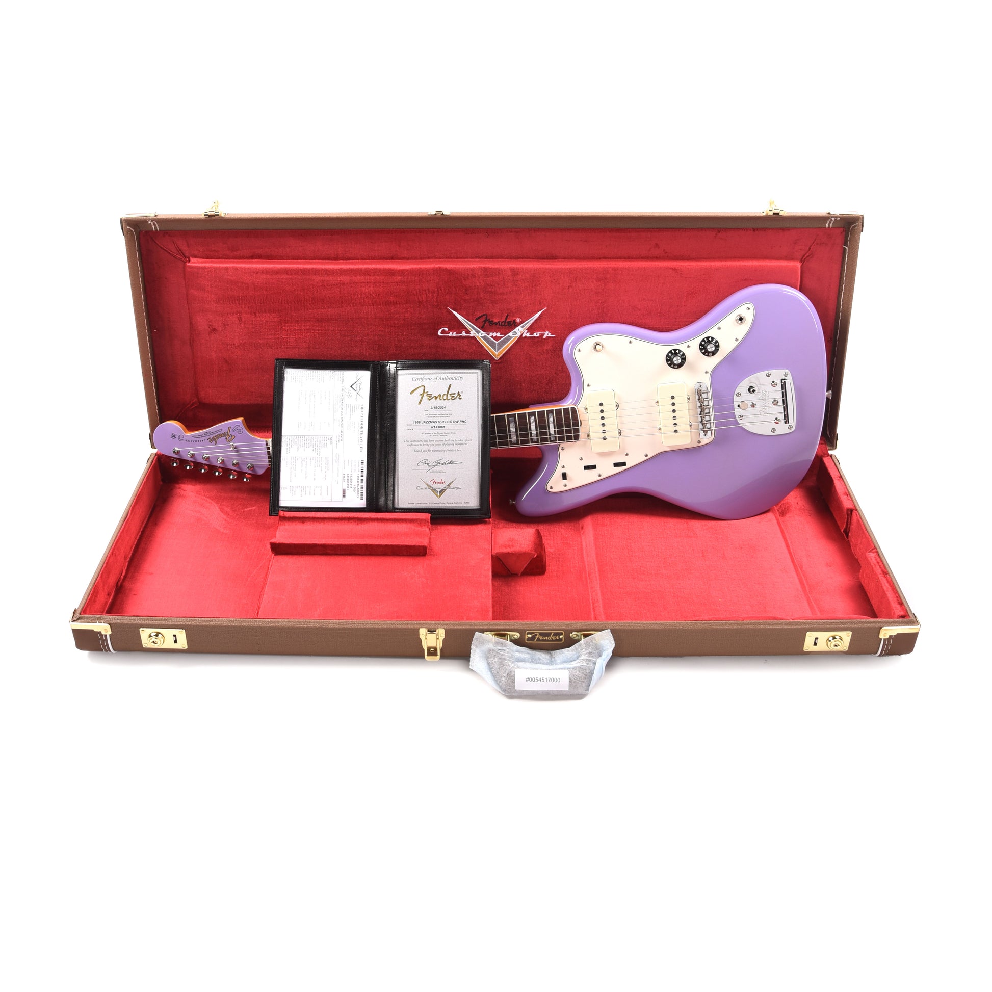Fender Custom Shop 1966 Jazzmaster "Chicago Special" Deluxe Closet Classic Aged Lavender w/Matching Headcap Electric Guitars / Solid Body