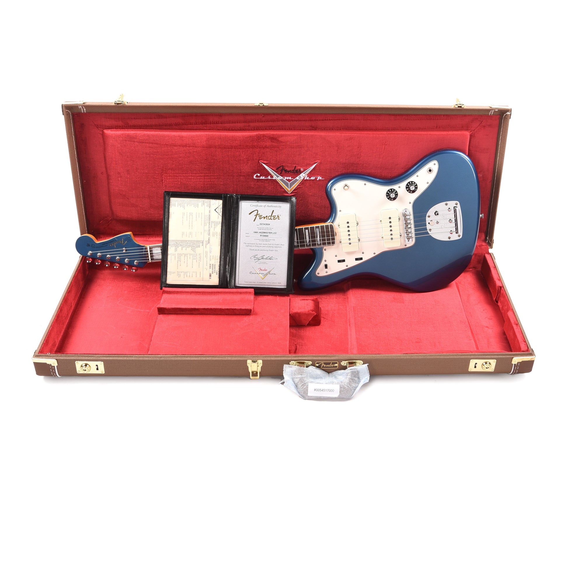 Fender Custom Shop 1966 Jazzmaster "Chicago Special" Deluxe Closet Classic Faded/Aged Baltic Blue w/Matching Headcap Electric Guitars / Solid Body