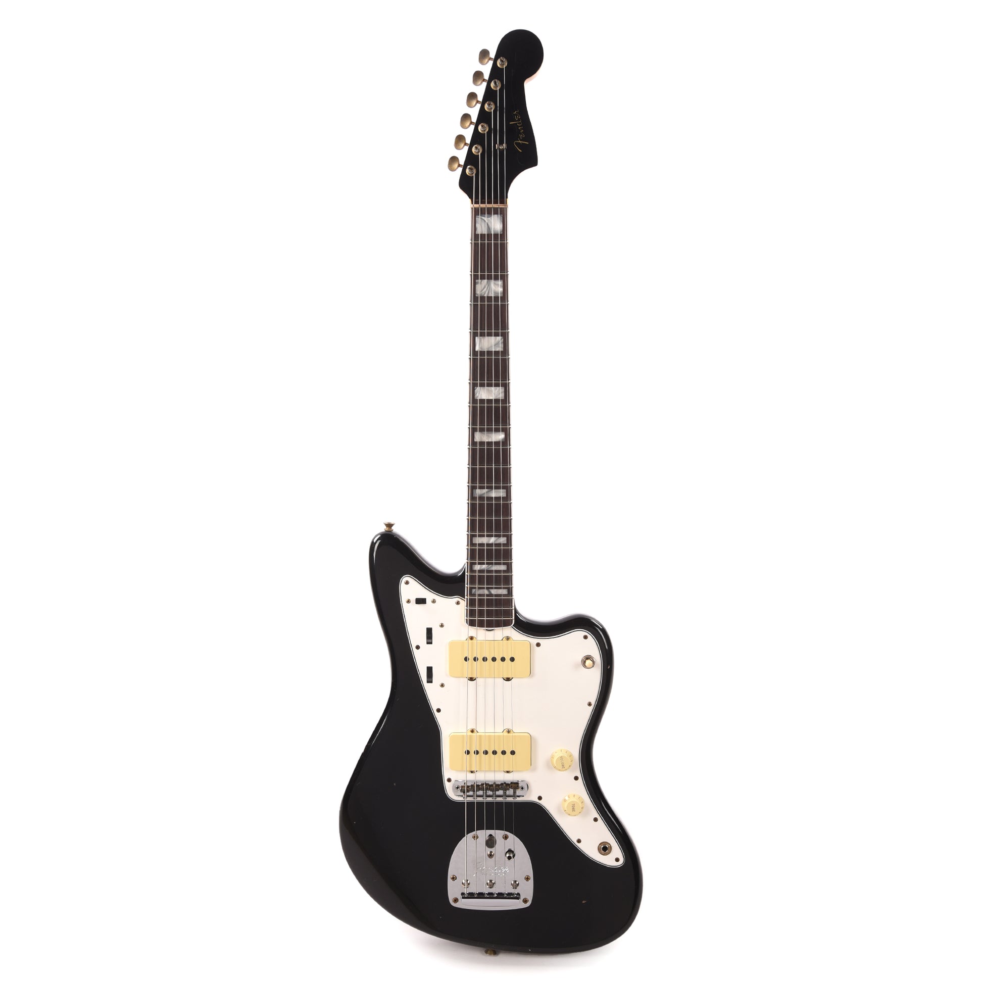Fender Custom Shop 1966 Jazzmaster "Chicago Special" Journeyman Relic Faded Aged Black w/Painted Headcap Electric Guitars / Solid Body