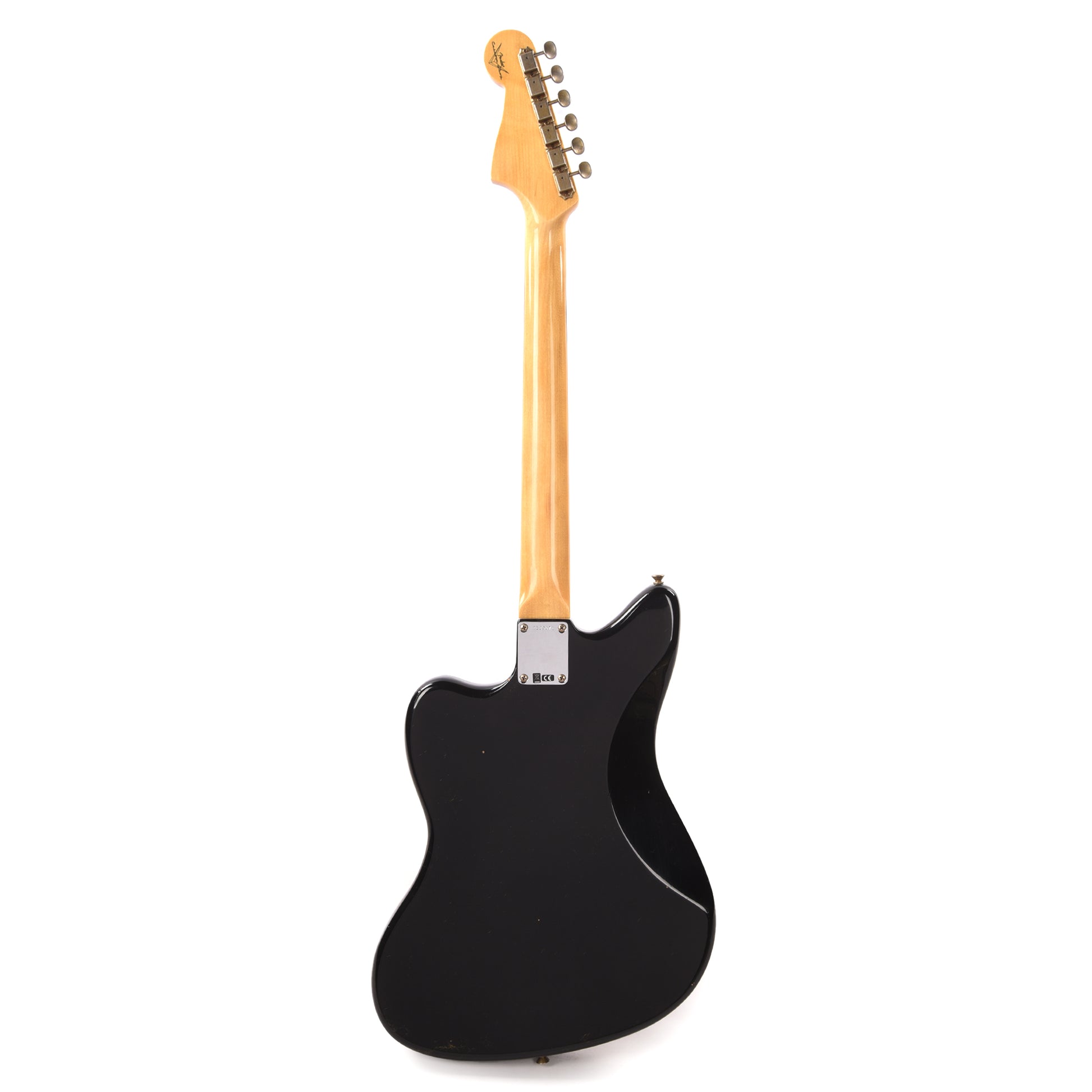 Fender Custom Shop 1966 Jazzmaster "Chicago Special" Journeyman Relic Faded Aged Black w/Painted Headcap Electric Guitars / Solid Body