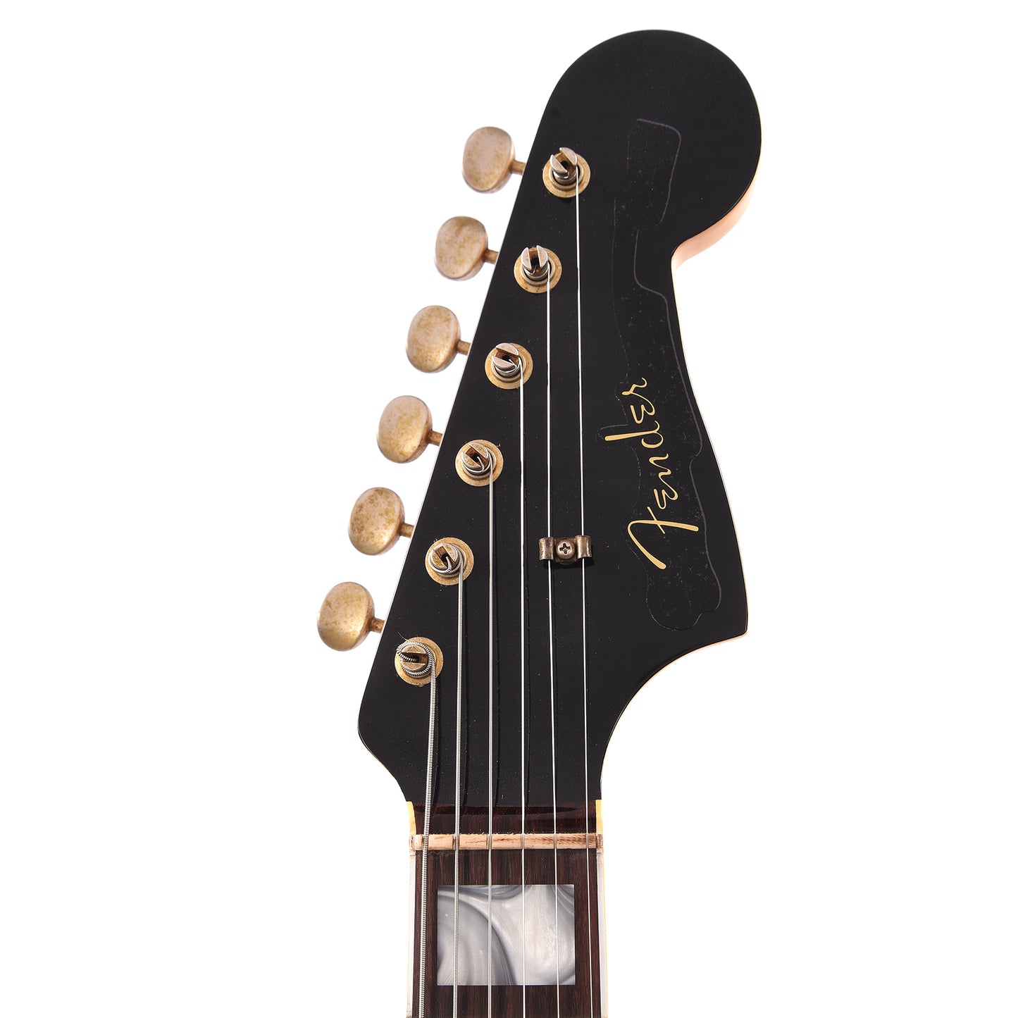 Fender Custom Shop 1966 Jazzmaster "Chicago Special" Journeyman Relic Faded Aged Black w/Painted Headcap Electric Guitars / Solid Body
