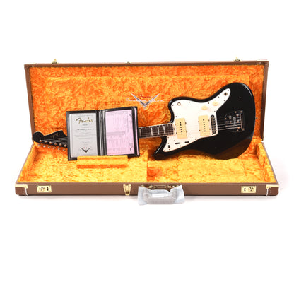 Fender Custom Shop 1966 Jazzmaster "Chicago Special" Journeyman Relic Faded Aged Black w/Painted Headcap Electric Guitars / Solid Body