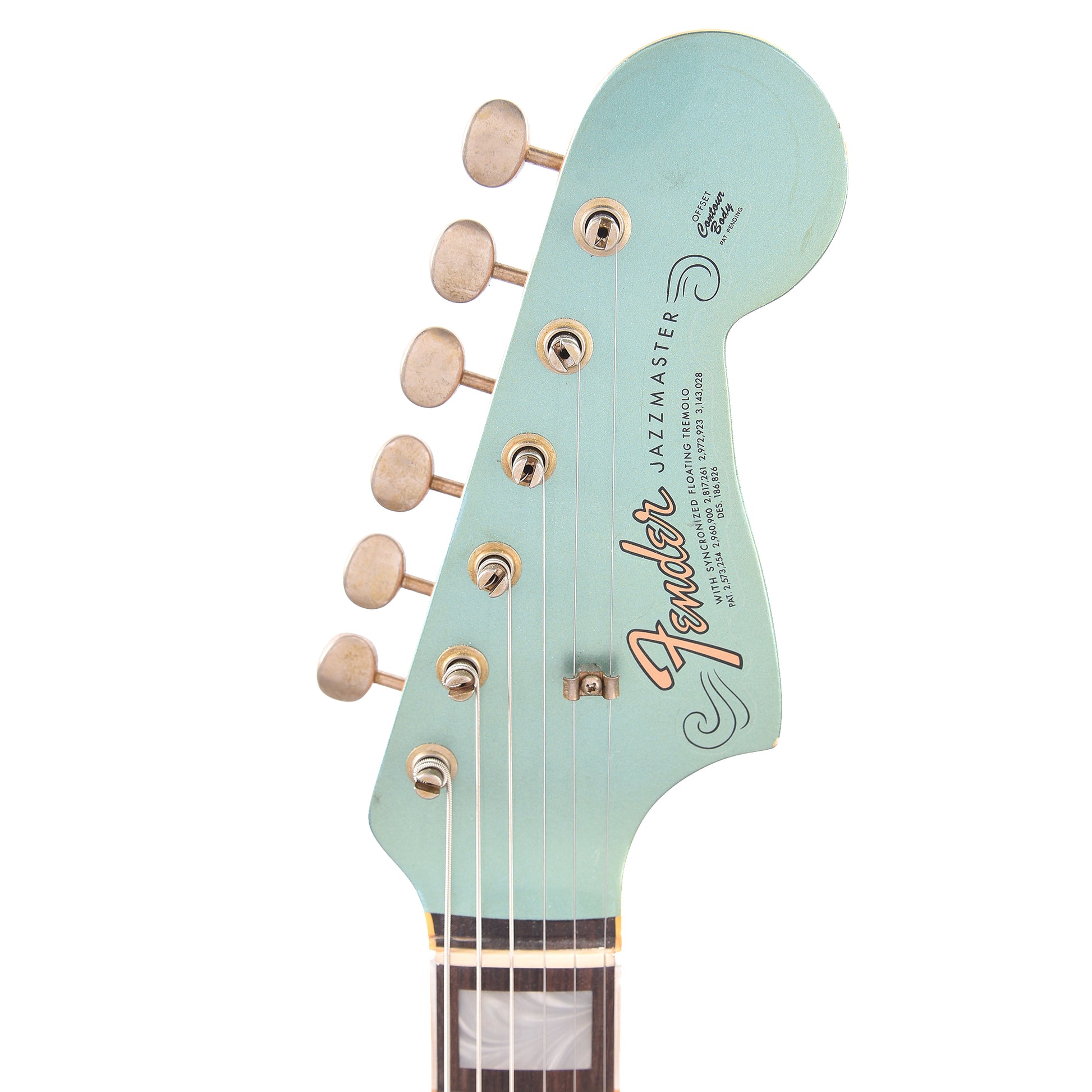 Fender Custom Shop 1966 Jazzmaster "Chicago Special" Journeyman Relic Super Aged Teal Green Metallic w/Matching Headcap Electric Guitars / Solid Body