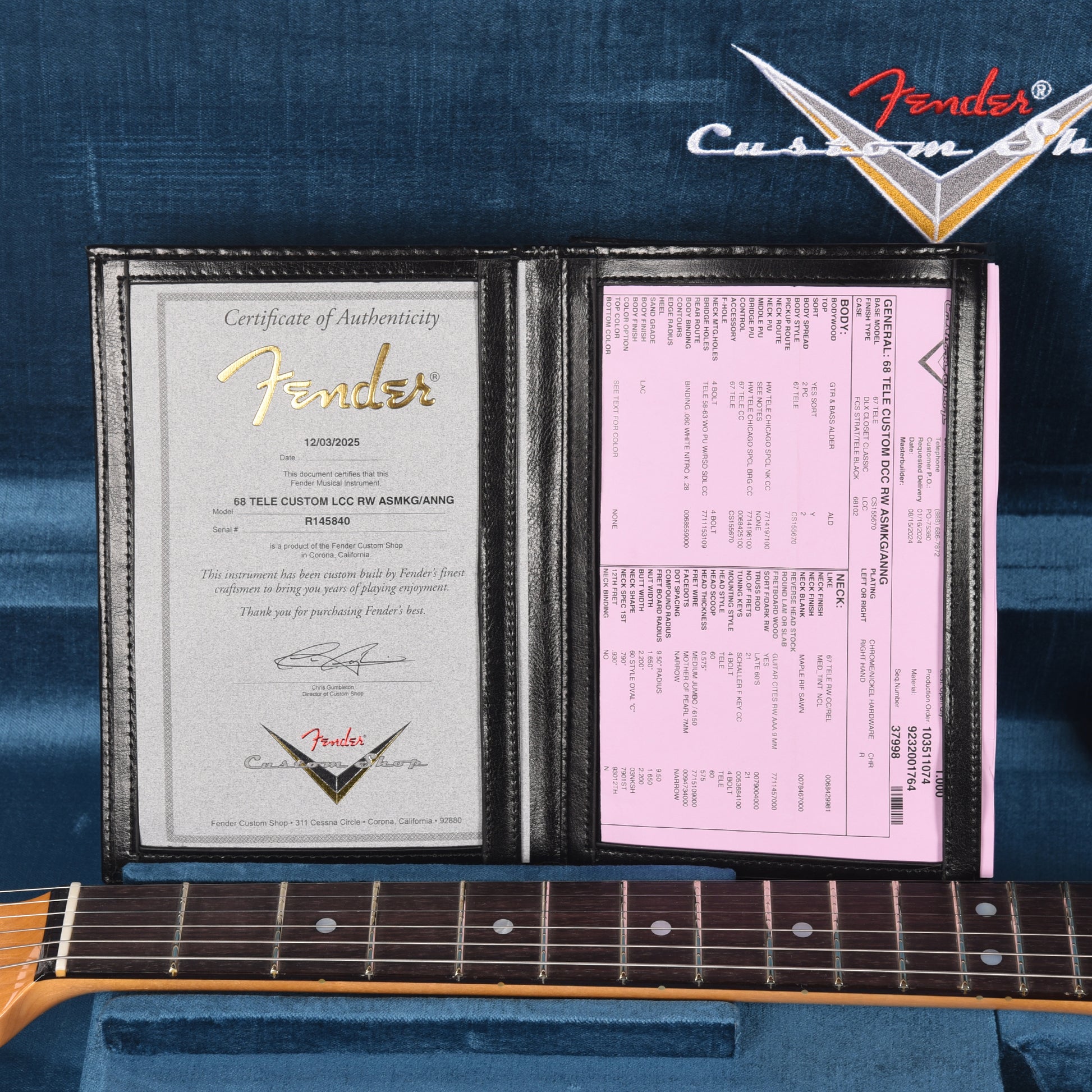 Fender Custom Shop 1968 Custom Telecaster "Chicago Special" Deluxe Closet Classic Aged Smoke Green Top w/Anniversary Green Back & Side Electric Guitars / Solid Body