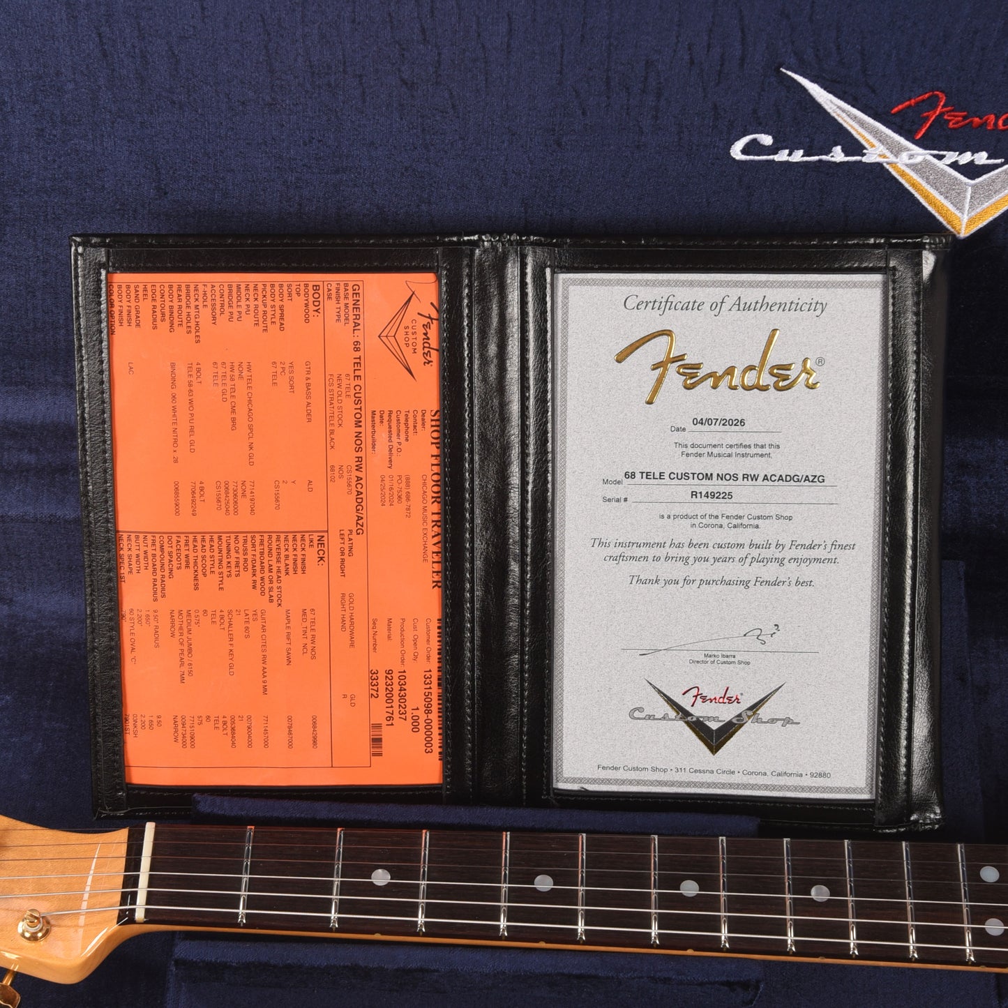 Fender Custom Shop 1968 Custom Telecaster "Chicago Special" NOS Aged Cadillac Green Top & Back w/Aztec Gold Side Electric Guitars / Solid Body