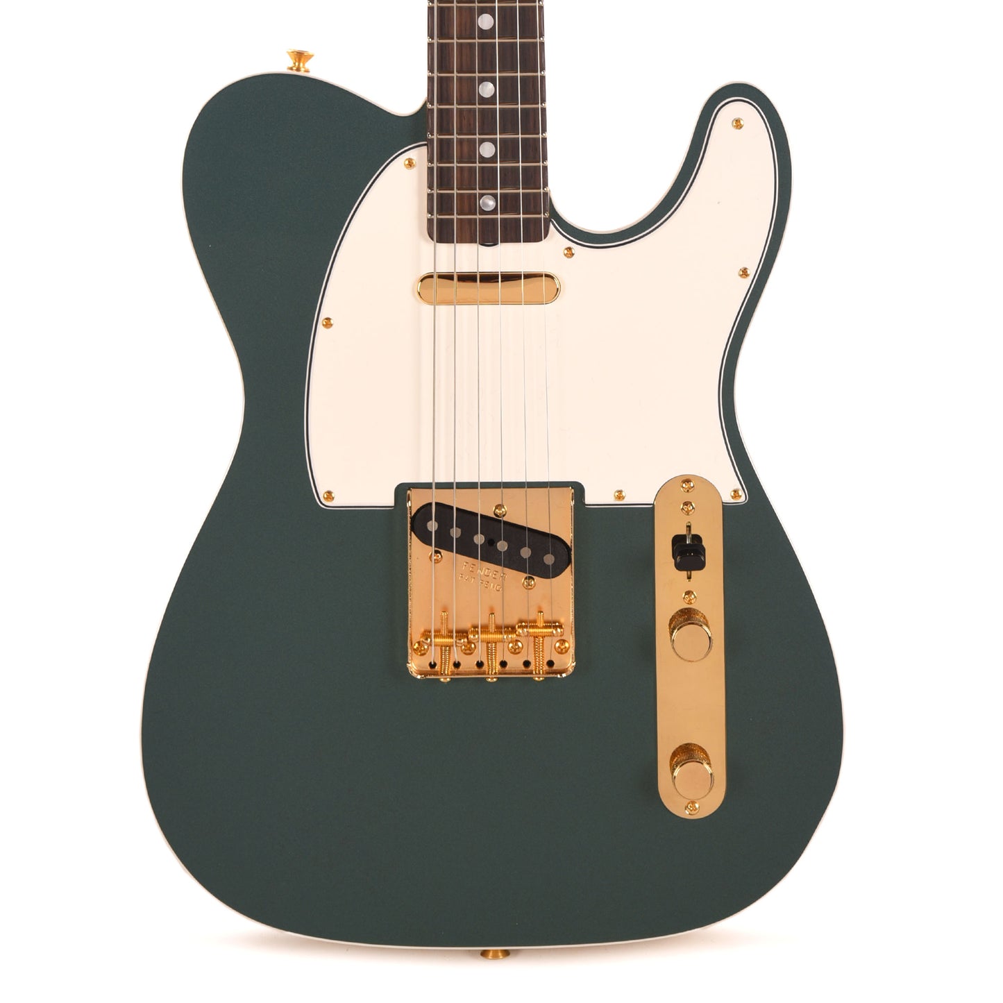 Fender Custom Shop 1968 Custom Telecaster "Chicago Special" NOS Sherwood Green Metallic Top & Back w/Aztec Gold Side Electric Guitars / Solid Body