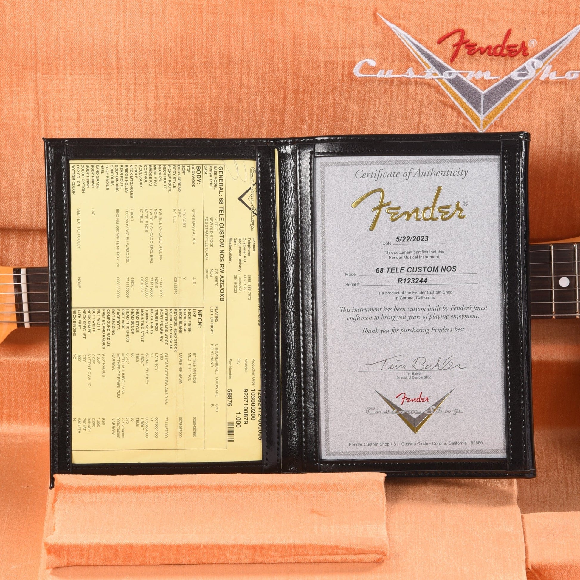 Fender Custom Shop 1968 Telecaster Custom 2-Tone "Chicago Special" NOS Aztec Gold/Oxblood Electric Guitars / Solid Body