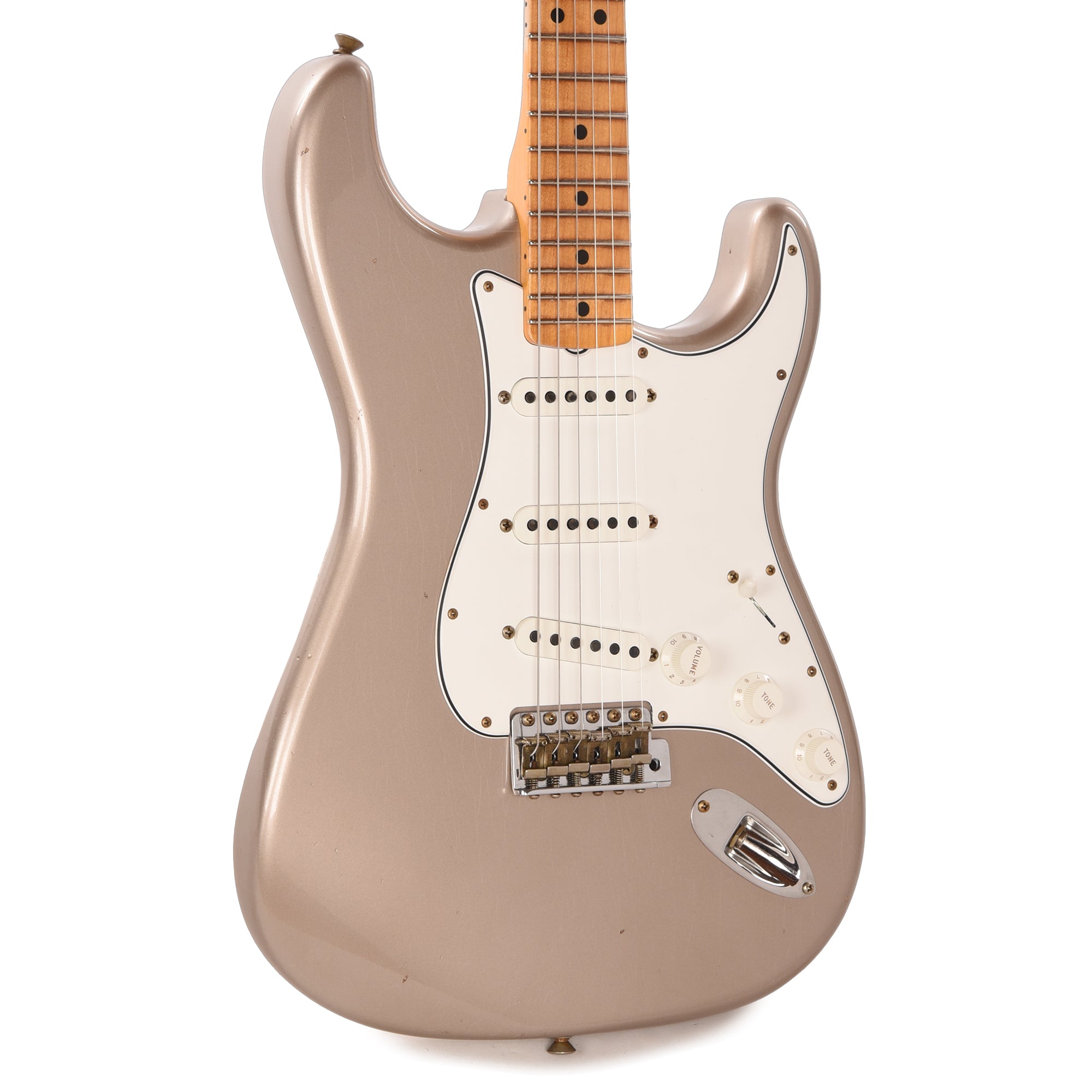 Fender Custom Shop 1969 Stratocaster Journeyman Relic Faded Shoreline Gold Electric Guitars / Solid Body