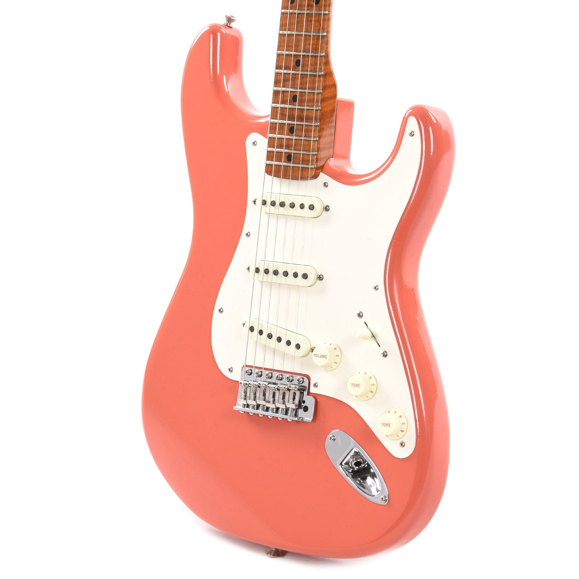 Fender Custom Shop 2023 Limited Edition Roasted '50s Stratocaster Deluxe Closet Classic Faded Aged Tahitian Coral Electric Guitars / Solid Body