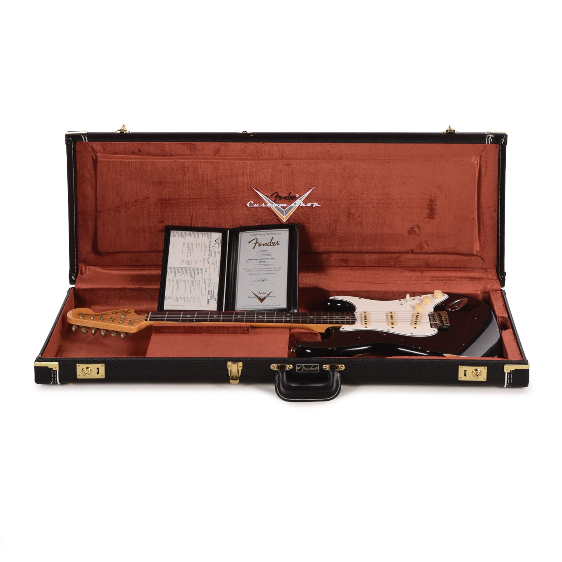 Fender Custom Shop 2025 Strat Pro Relic Black Electric Guitars / Solid Body