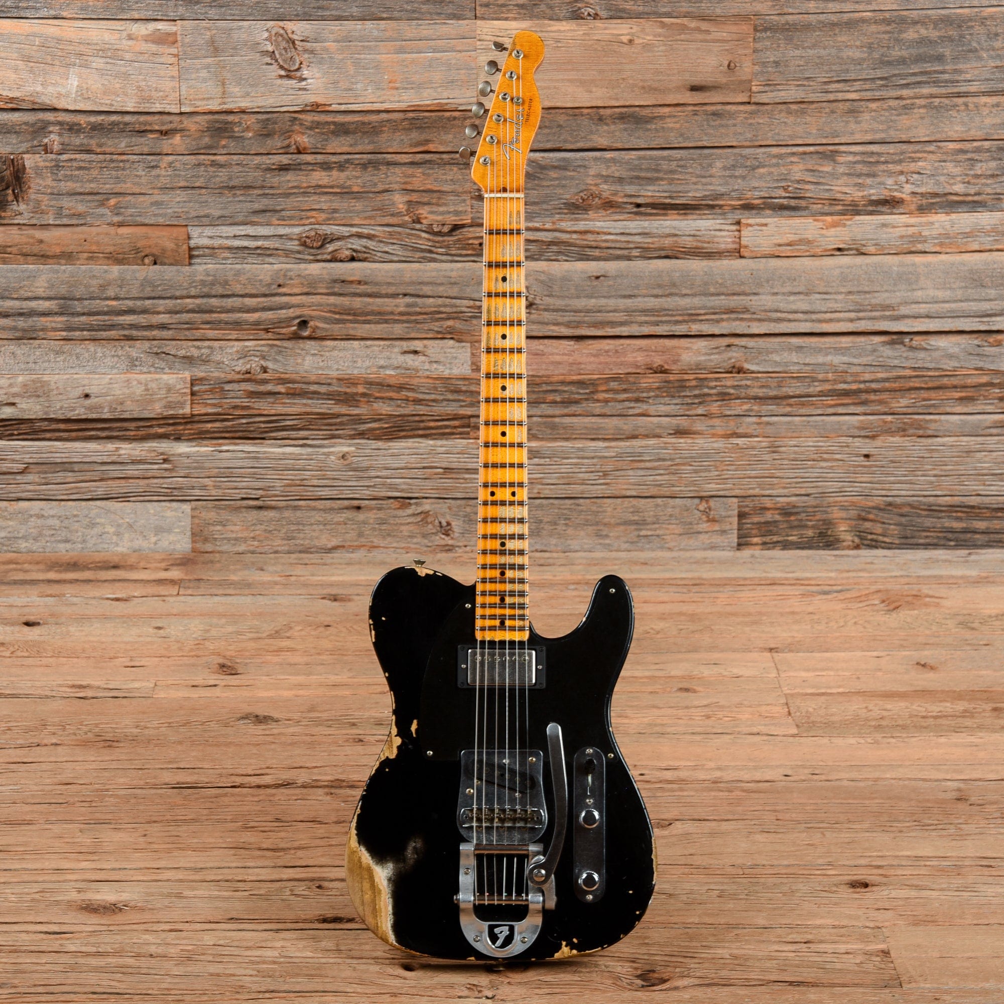 Fender Custom Shop 50's Vibra Tele Heavy Relic Black 2019 Electric Guitars / Solid Body