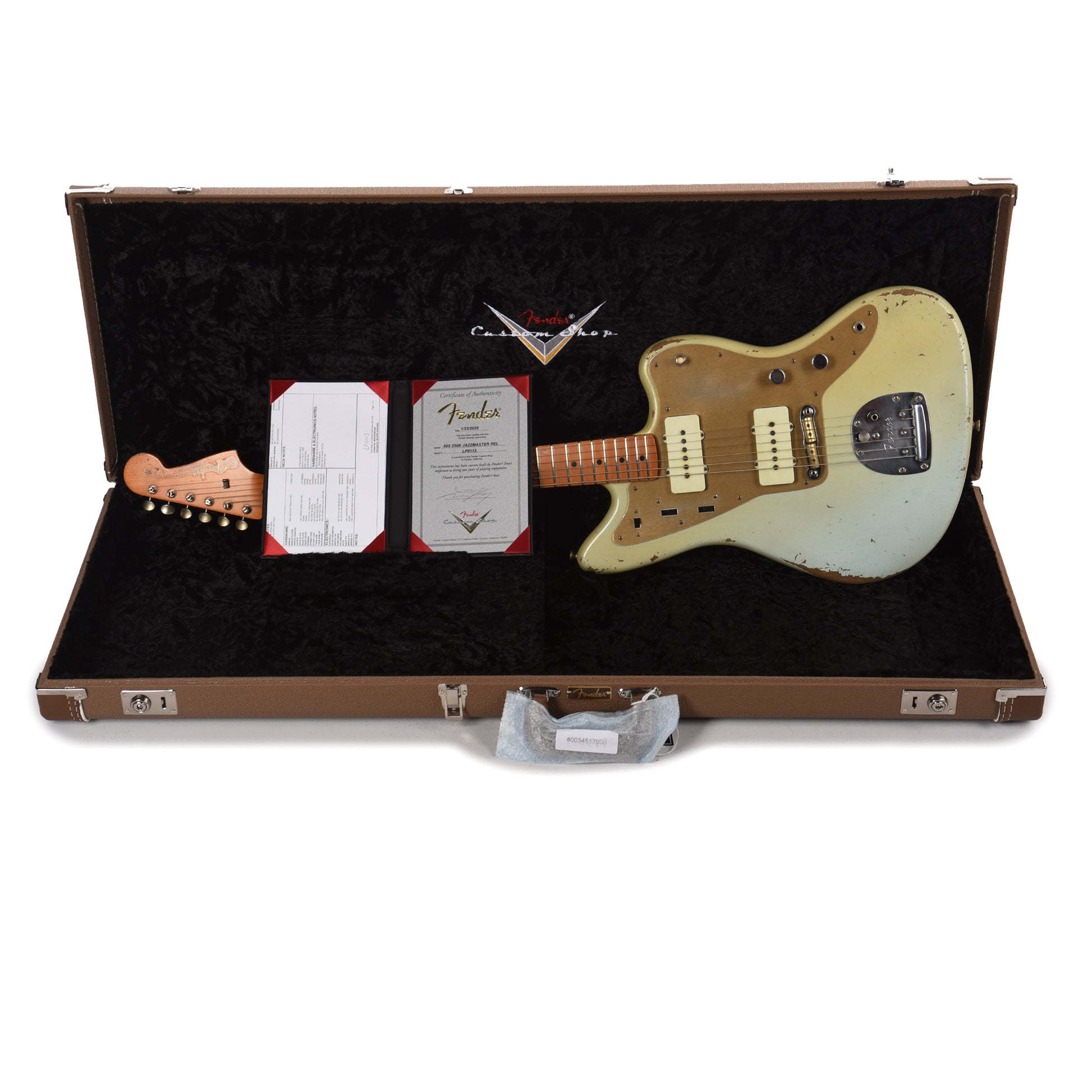 Fender Custom Shop '50s 250K Jazzmaster Relic Faded Aged Sonic Blue Master Built by Levi Perry Electric Guitars / Solid Body
