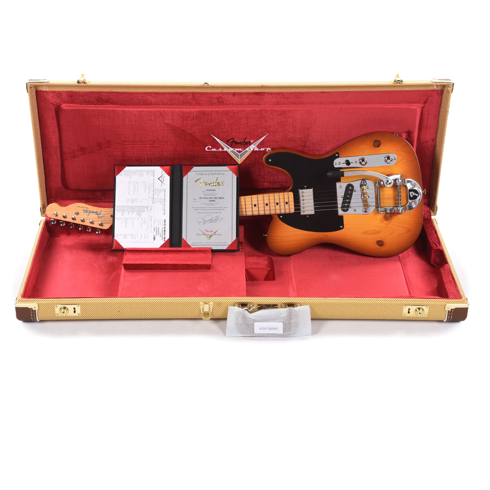 Fender Custom Shop '50s Telecaster NOS Tobacco Sunburst Master Built by Jason Smith w/Knotty Pine Top Electric Guitars / Solid Body