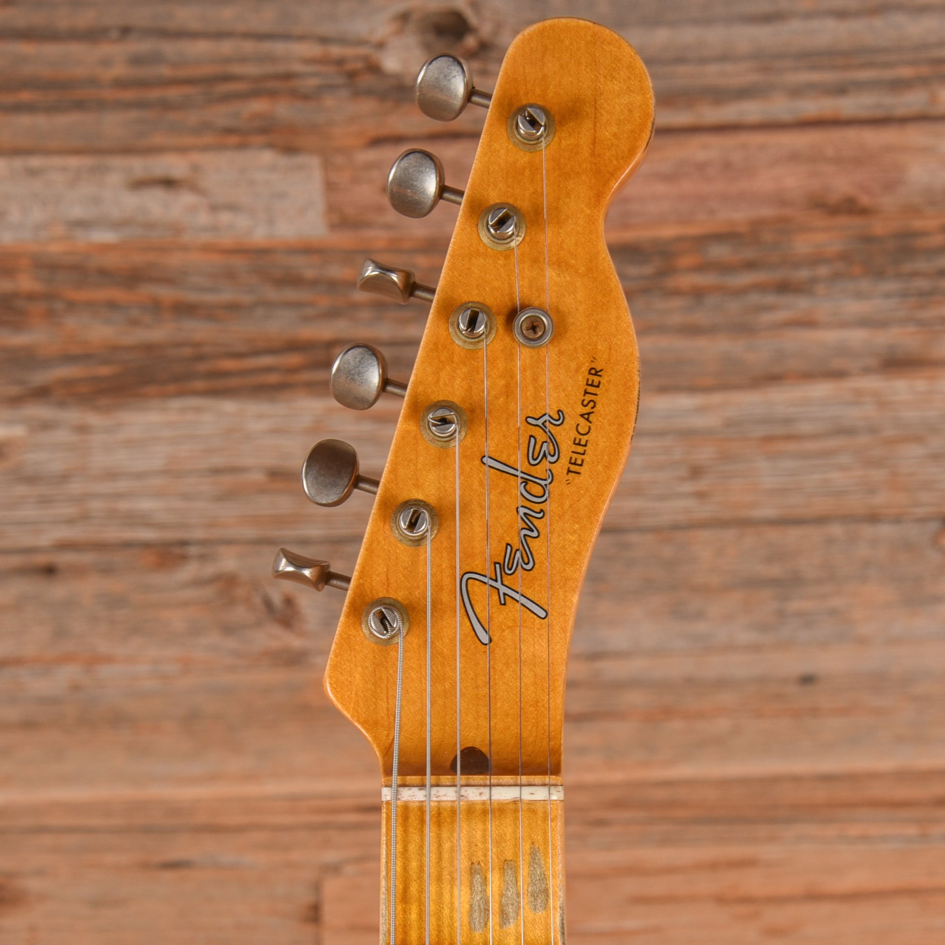 Fender Custom Shop '52 Telecaster Relic Aged White Blonde Electric Guitars / Solid Body