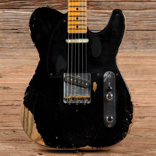 Fender Custom Shop 52 Telecaster Relic Black 2015 Electric Guitars / Solid Body